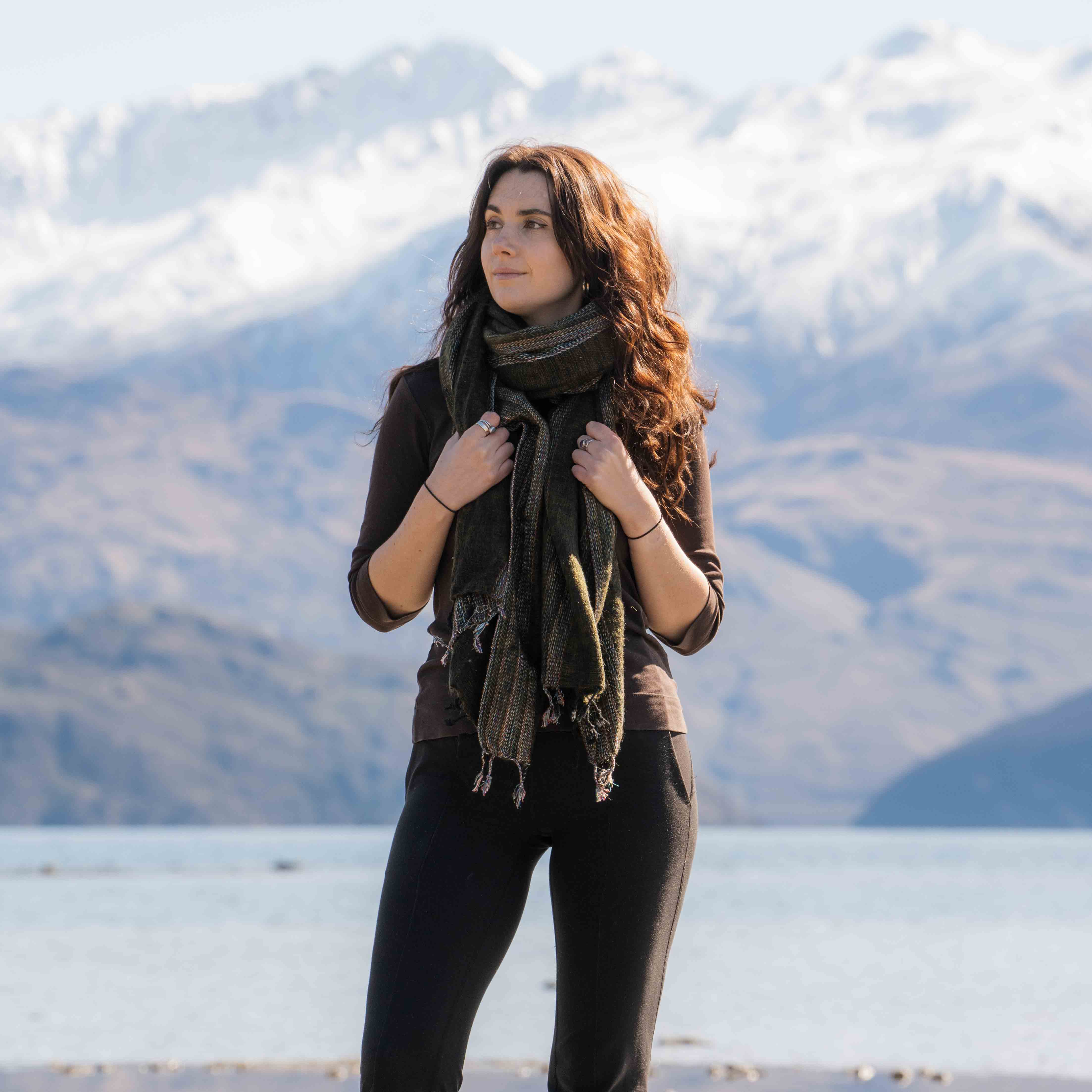 Sherpa Scarf/Shawl - Forest - Image 3