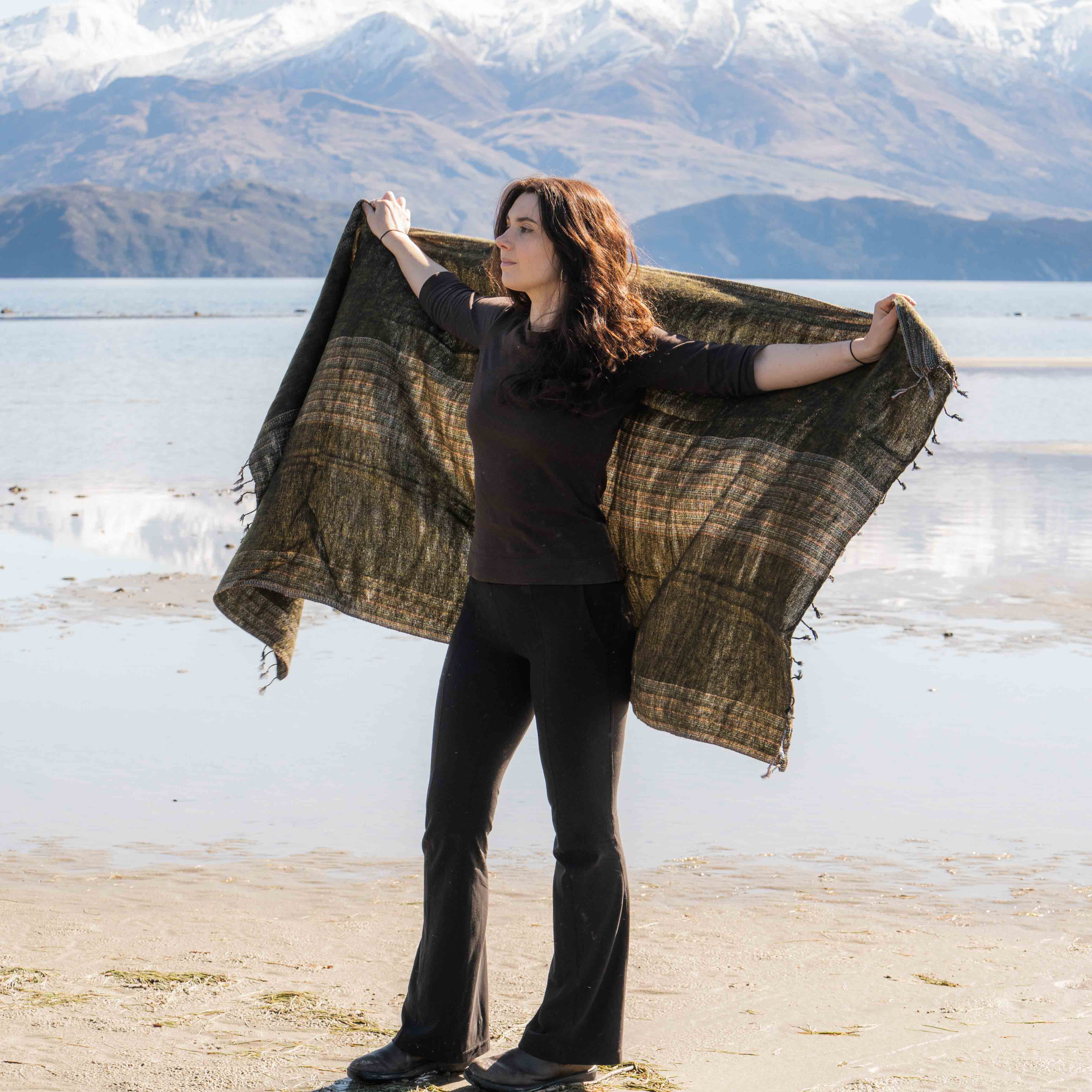 Sherpa Scarf/Shawl - Forest - Image 4