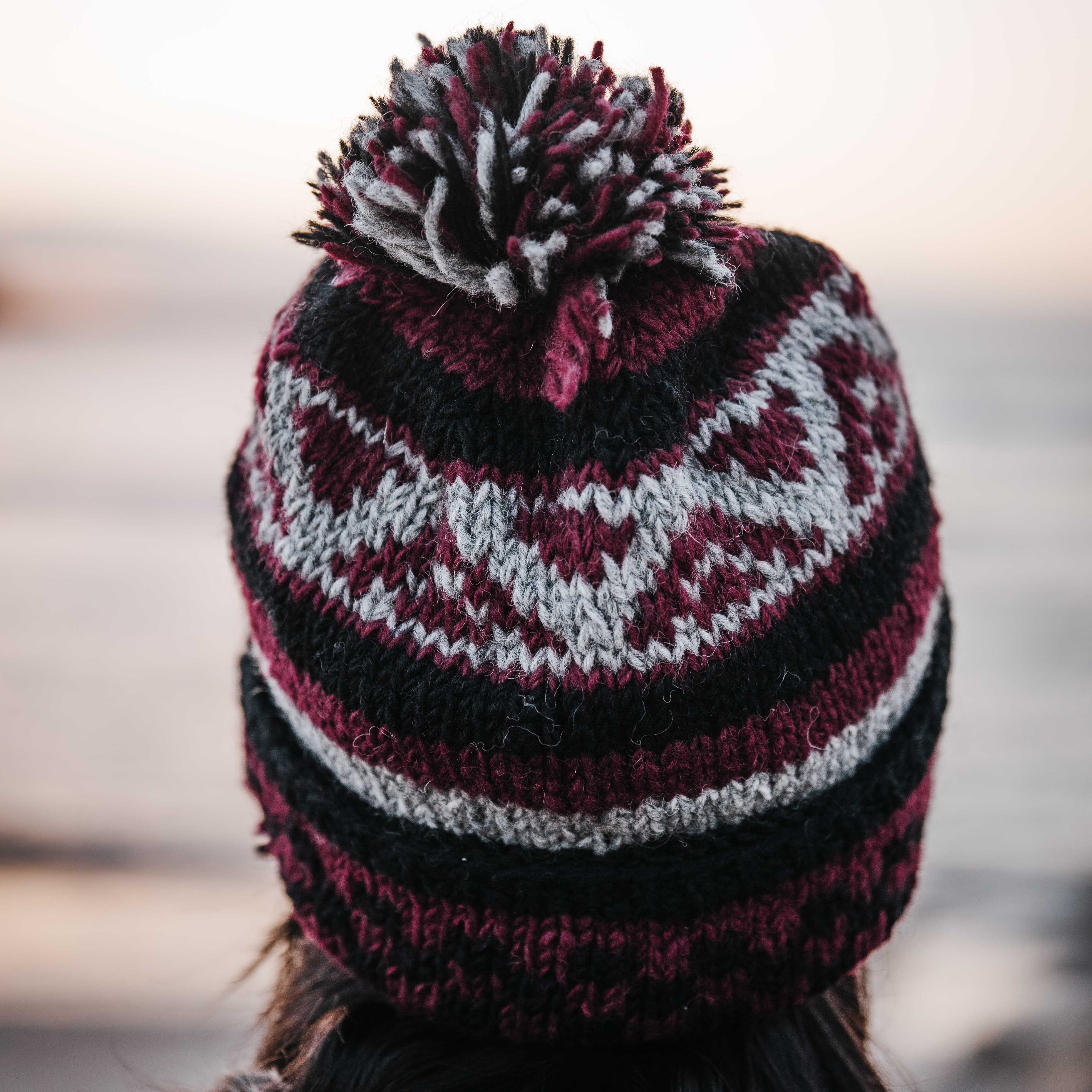 Everest Wool Beanie - Raspberry - Image 5