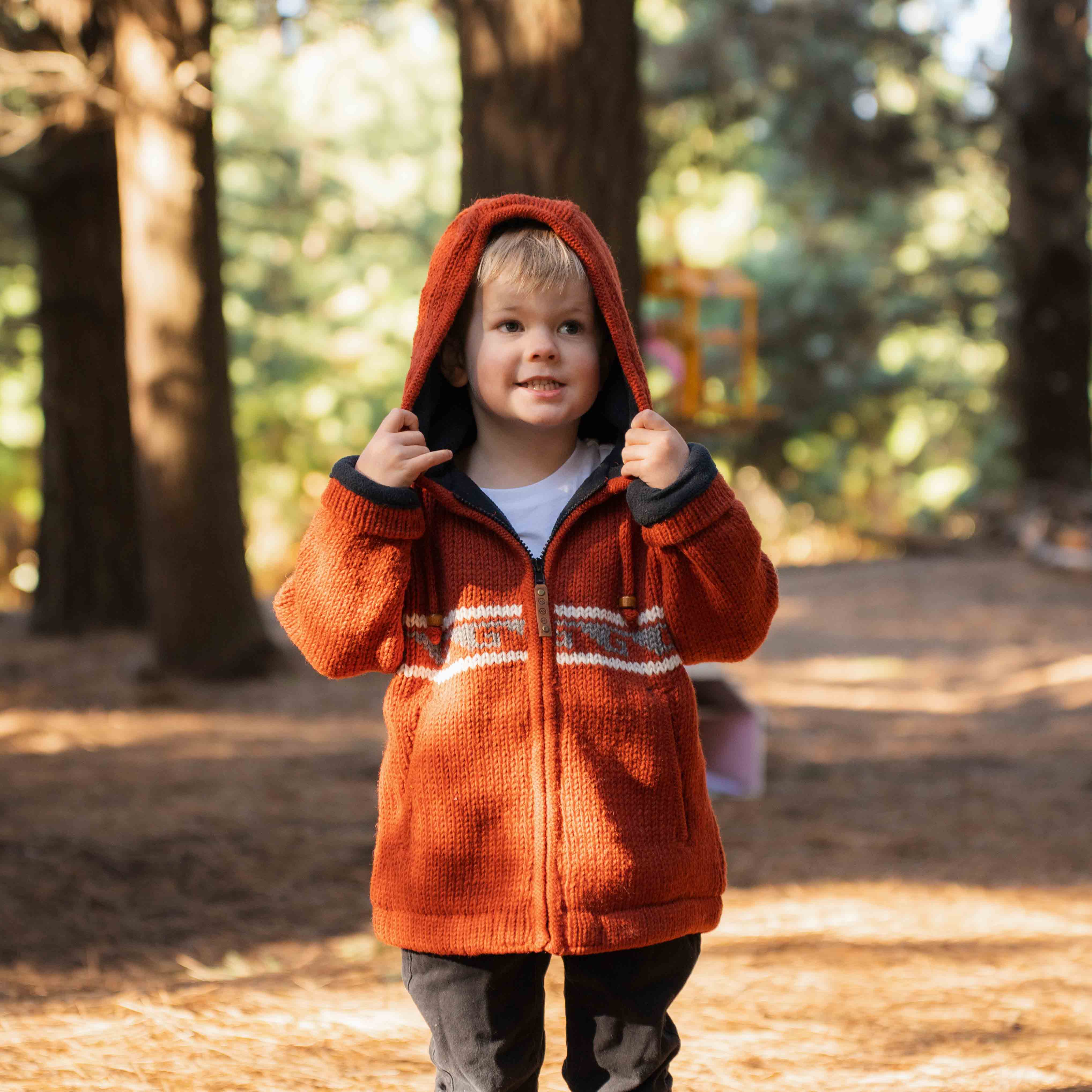 Kids Wave Rider NZ Wool Jacket - Orange - Image 5