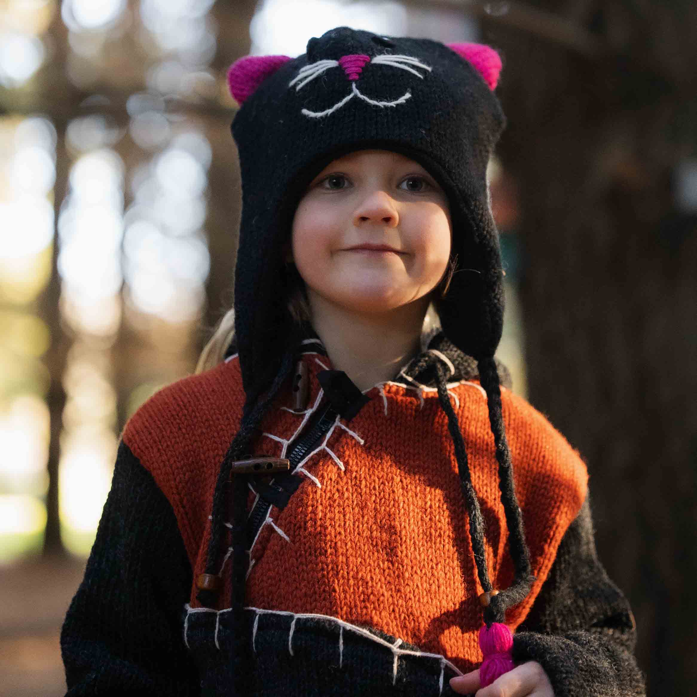 Kids Woodville Stitch NZ Wool Jersey - Orange - Image 3