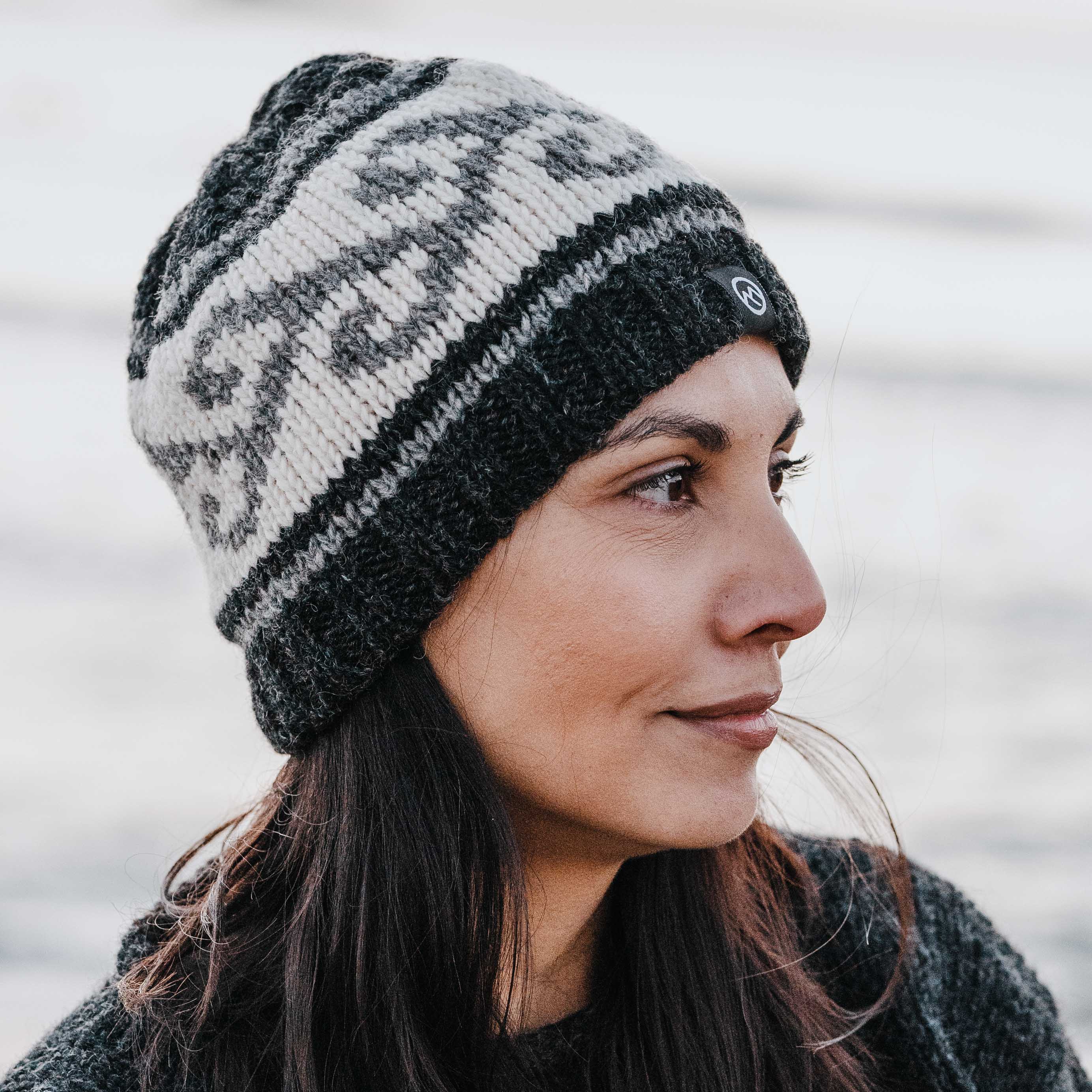 Koru Wool Beanie - Charcoal - Image 3