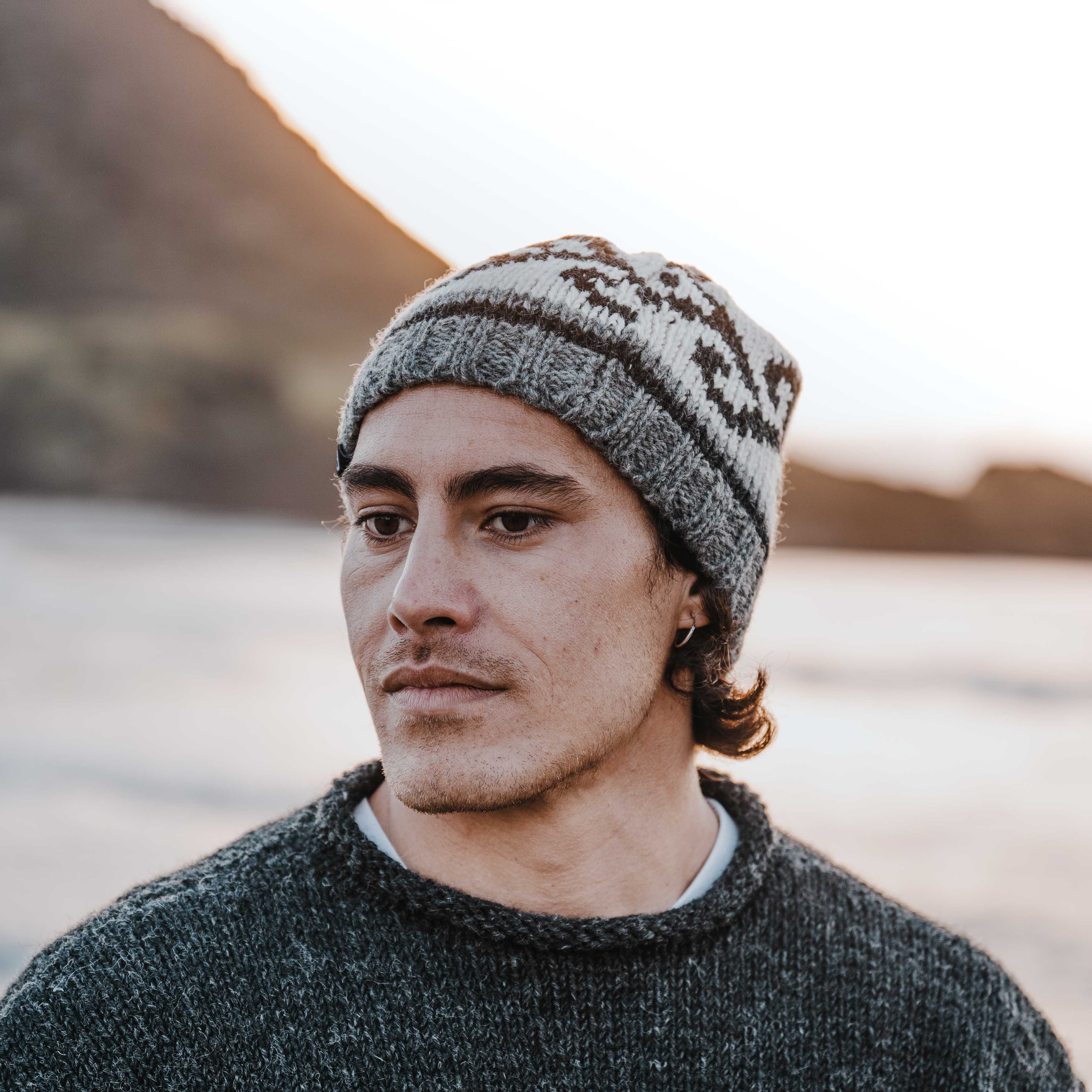 Koru Wool Beanie - Grey - Image 3
