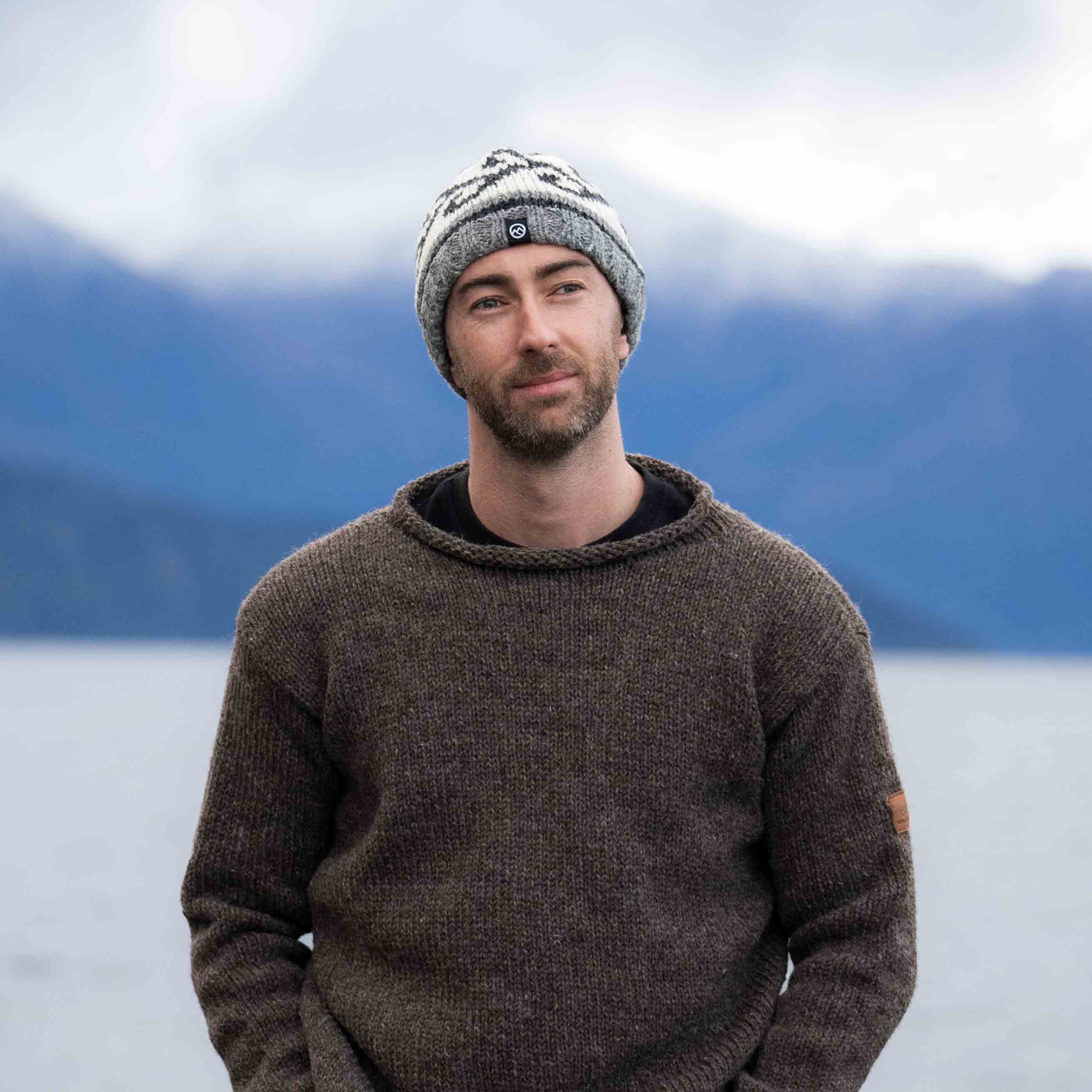 Koru Wool Beanie - Grey - Image 4