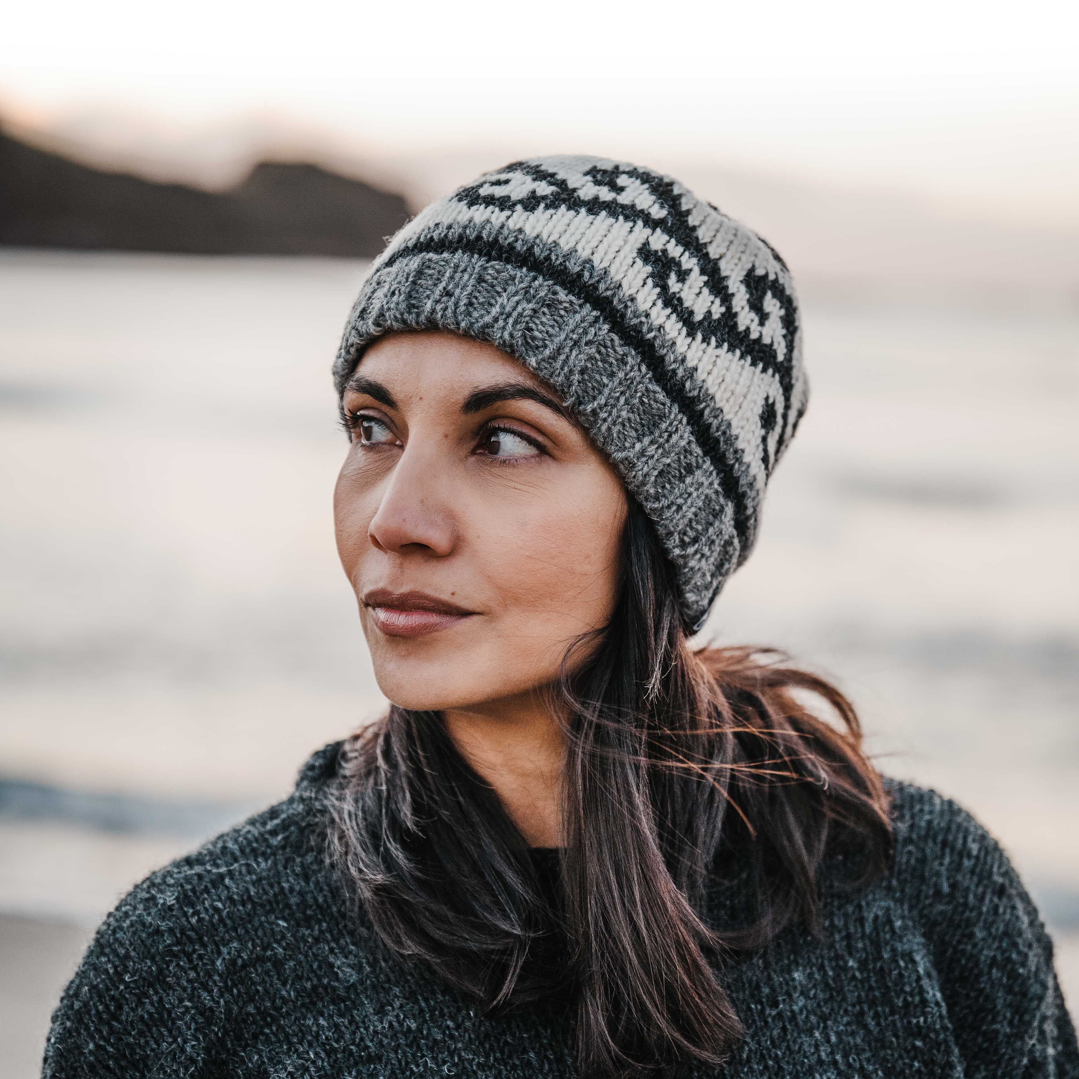 Koru Wool Beanie - Grey - Image 5