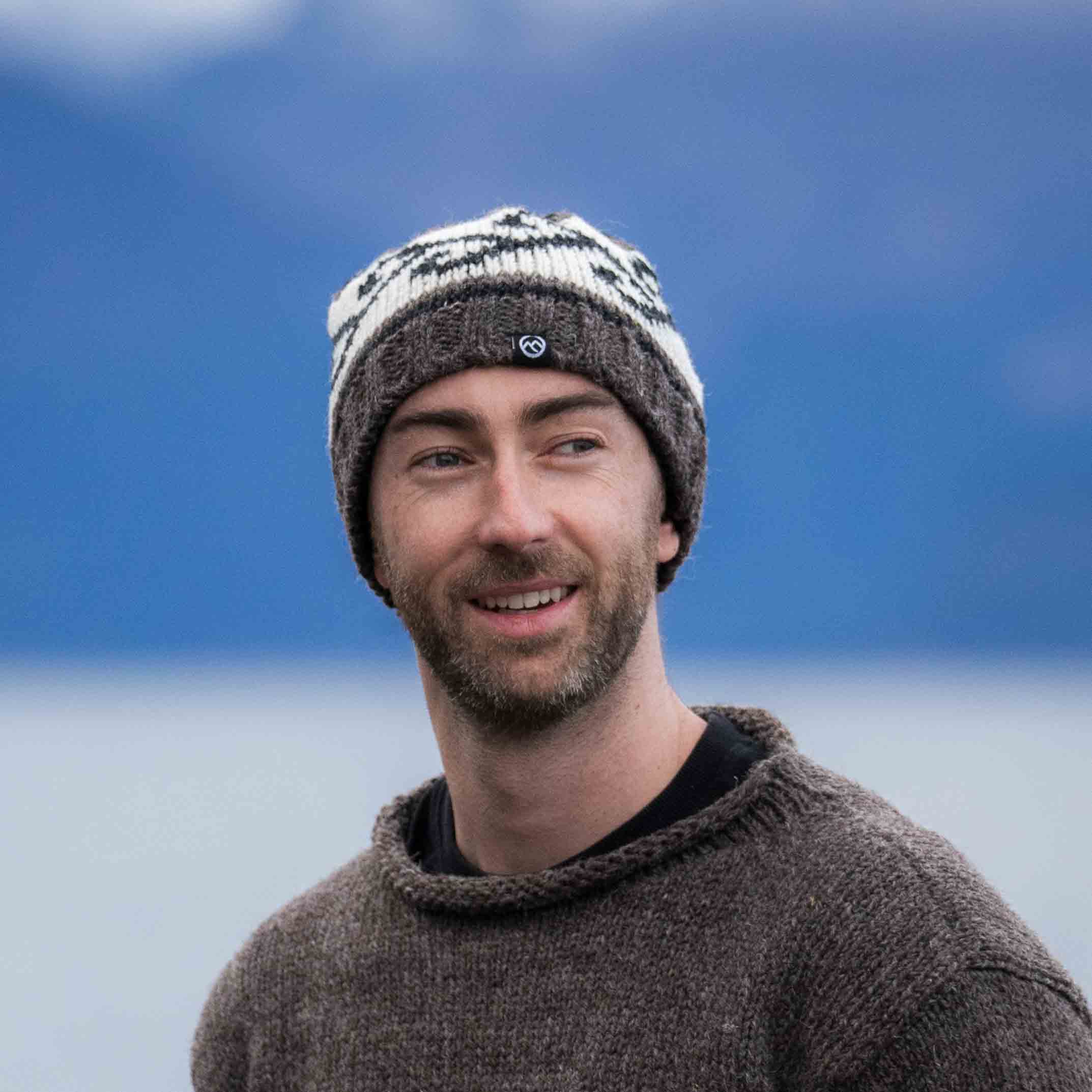 Koru Wool Beanie - Natural Brown - Image 4
