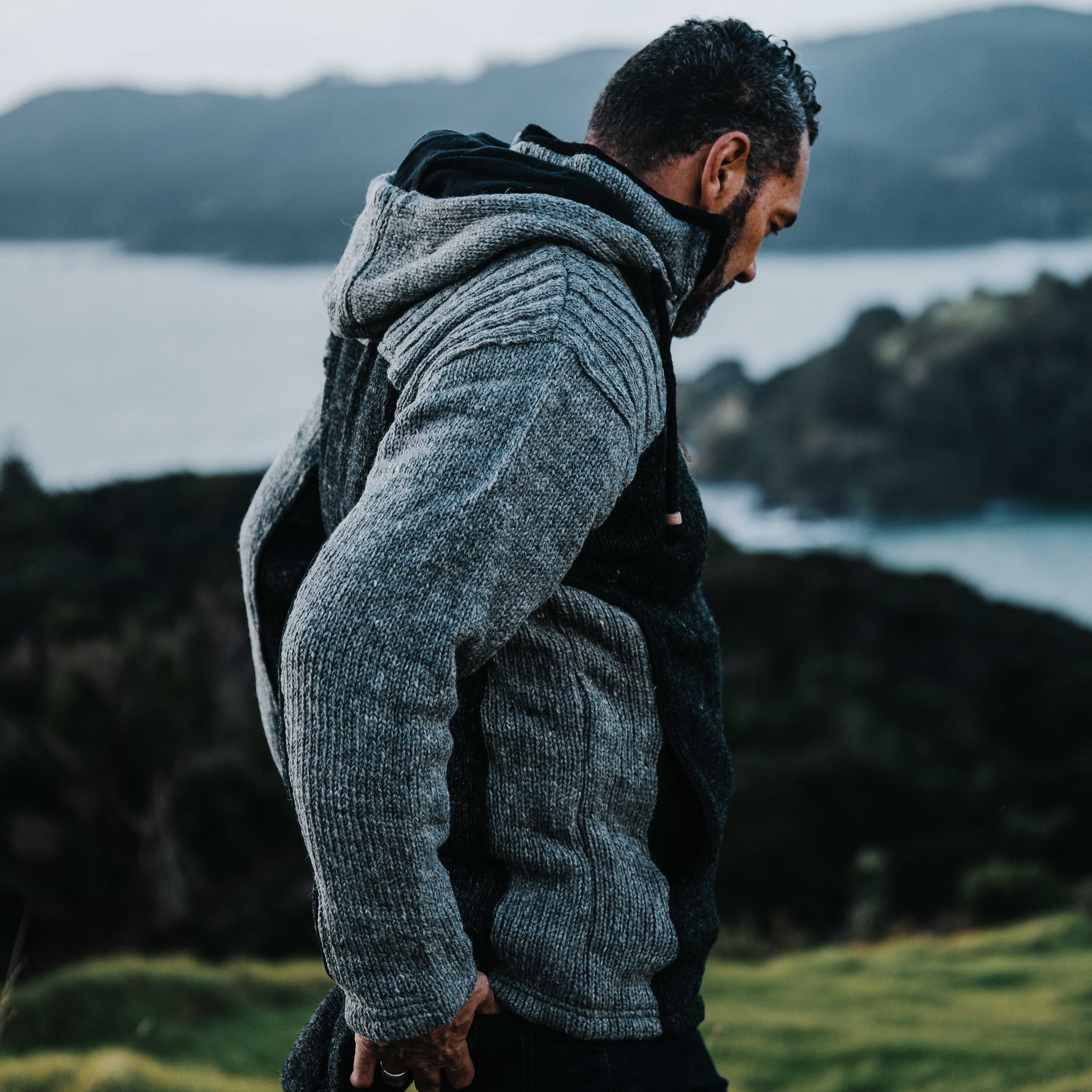 Men's Alpine NZ Wool Jacket - Charcoal - Image 4