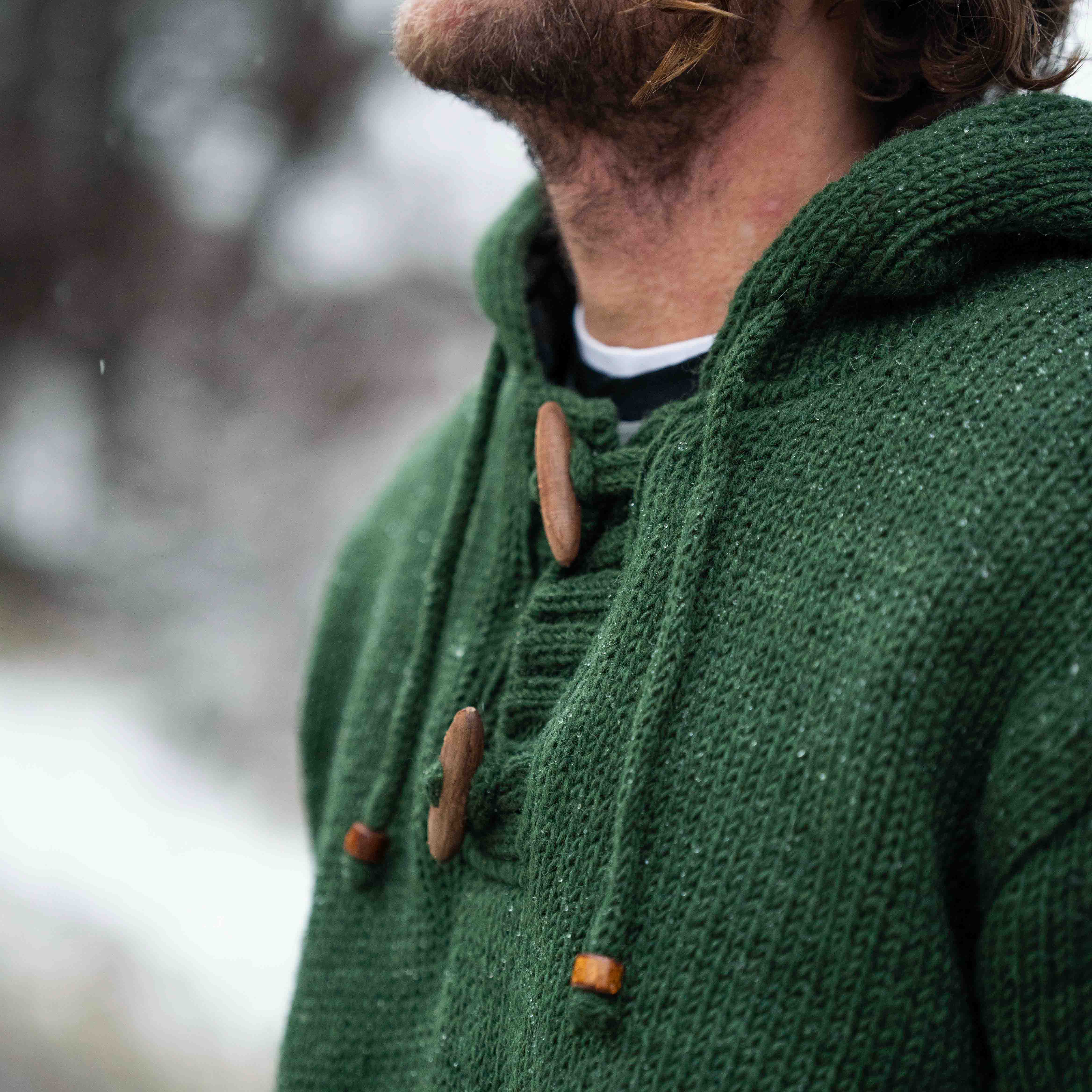 Men's Coastal NZ Wool Jersey - Forest - Image 5