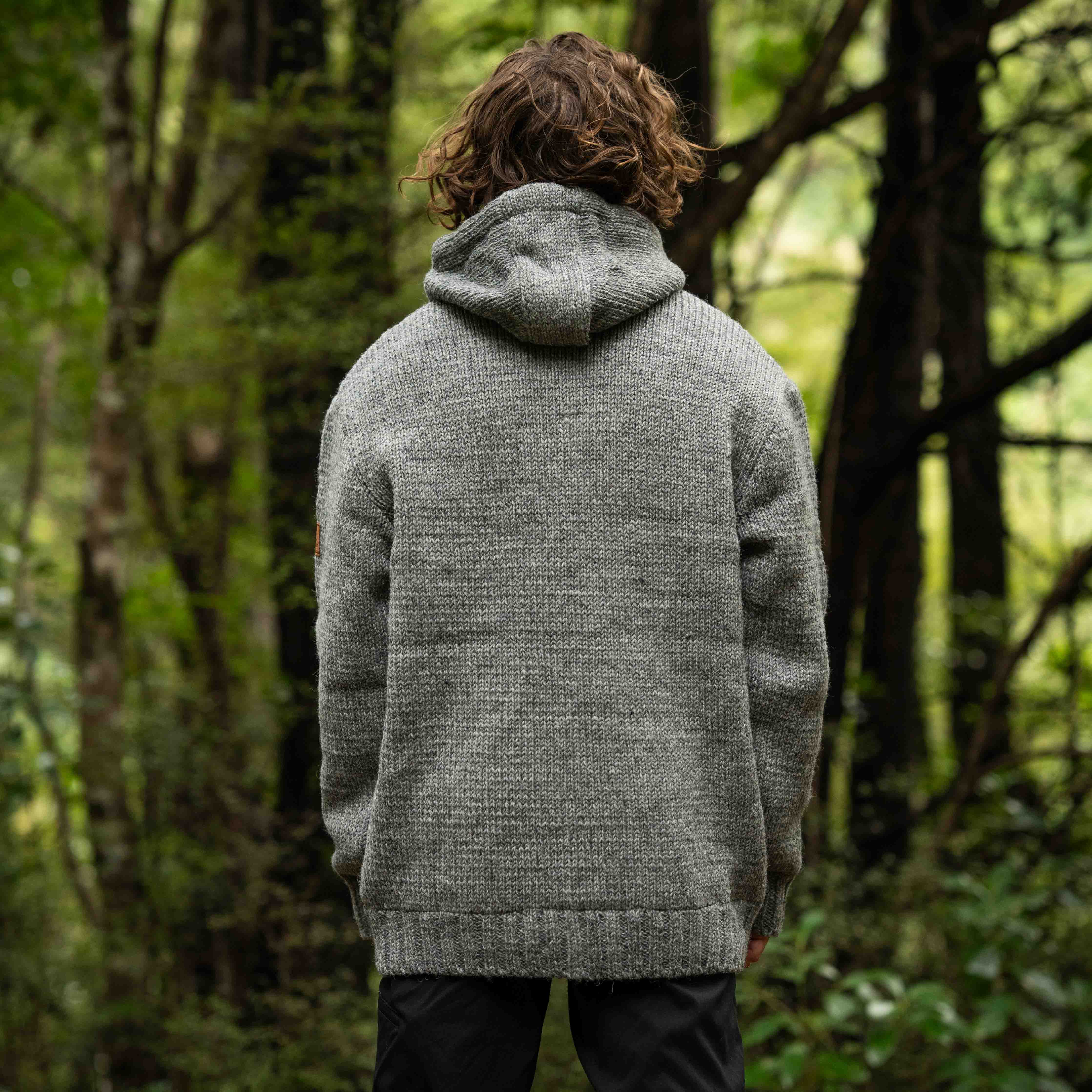 Men's Coastal NZ Wool Jersey - Grey - Image 3
