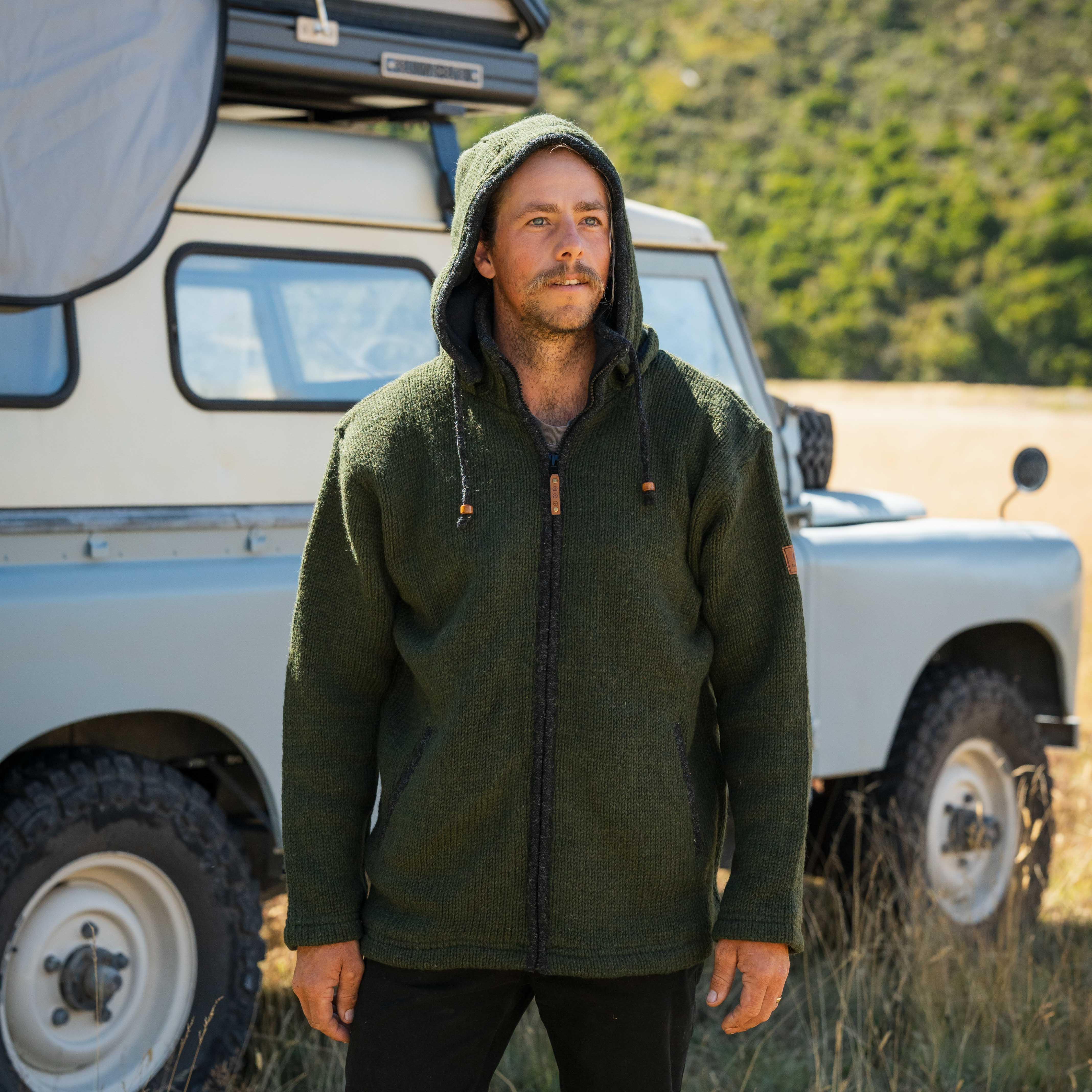 Men's Riverstone NZ Wool Jacket - Forest Green - Image 6