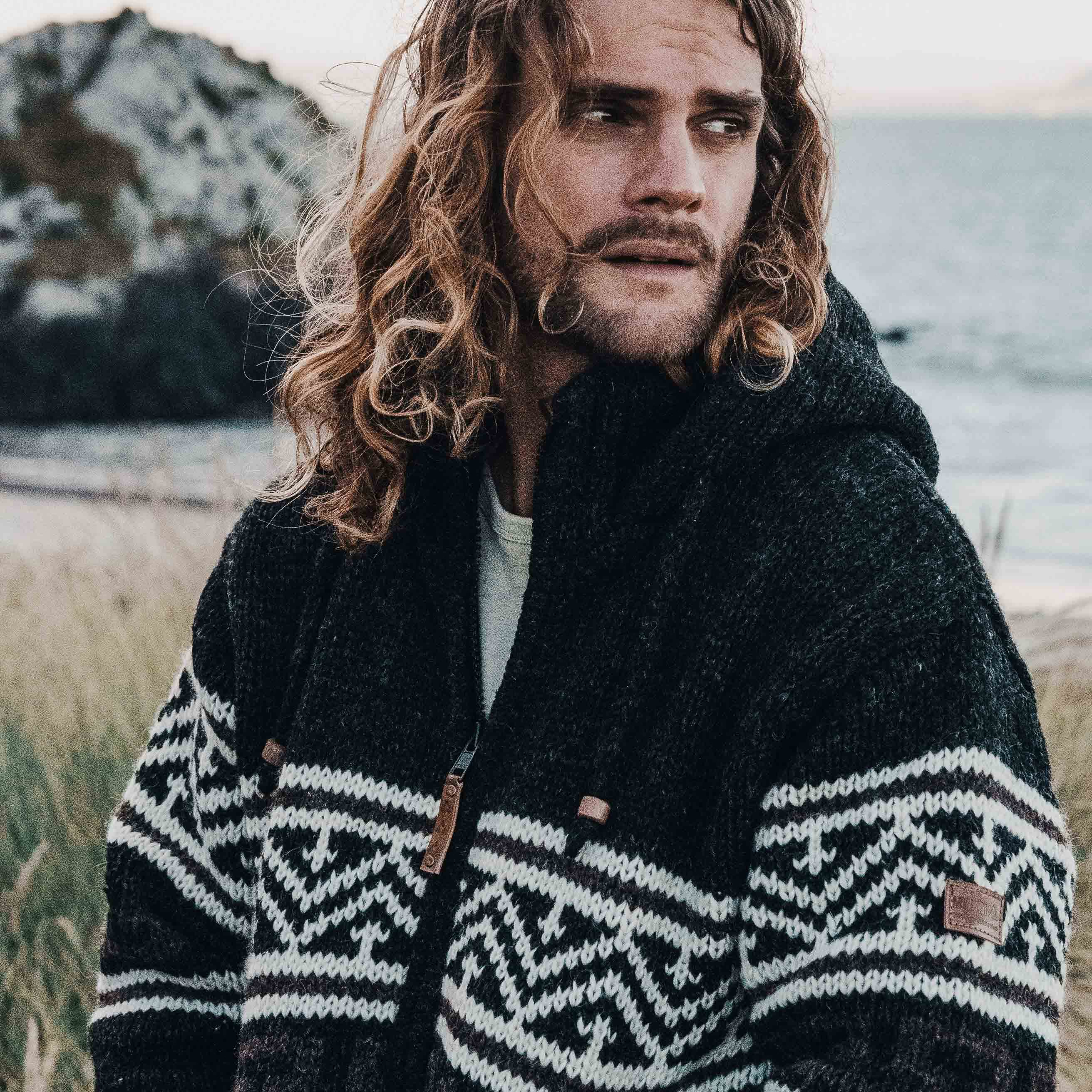 Men's Te Anau NZ Wool Jacket - Charcoal - Image 5