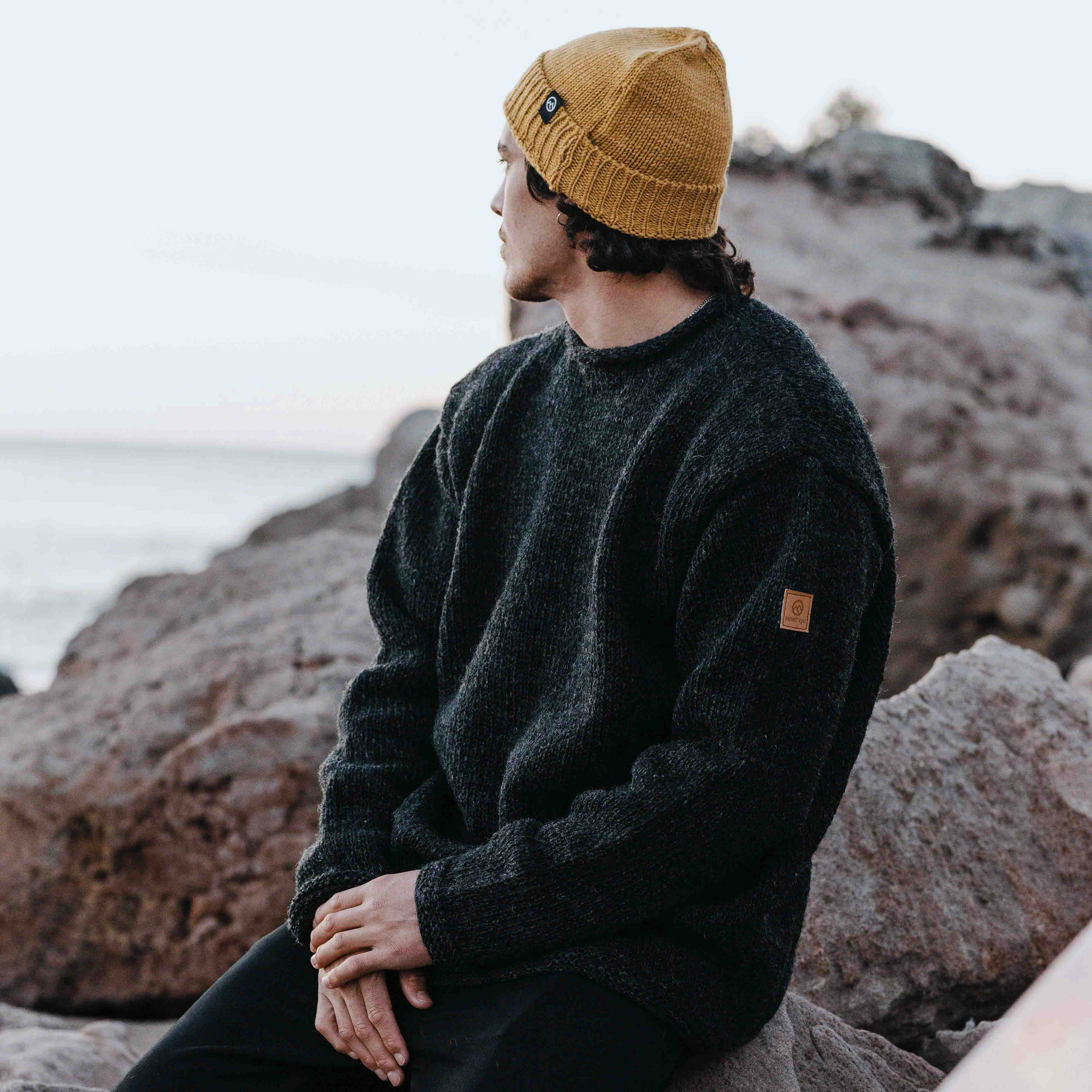 Men's Weekender NZ Wool Jersey - Charcoal - Image 3