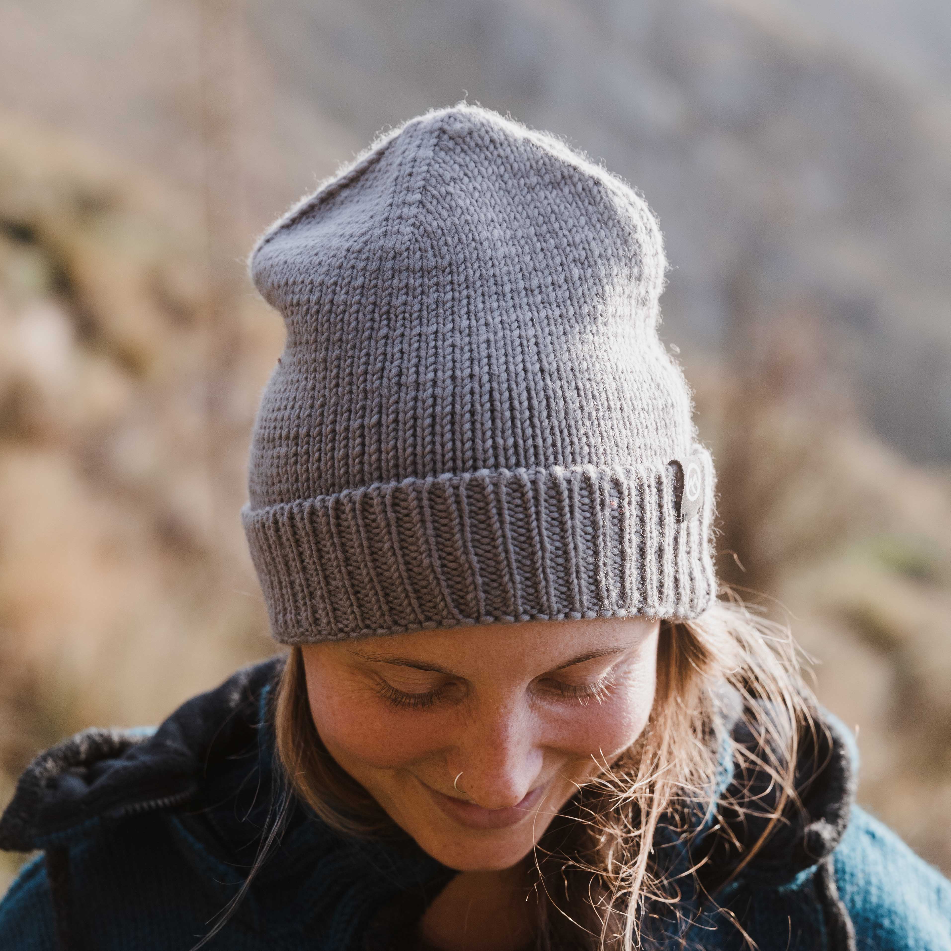 Merino Wool Fisherman Beanie - Grey - Image 3