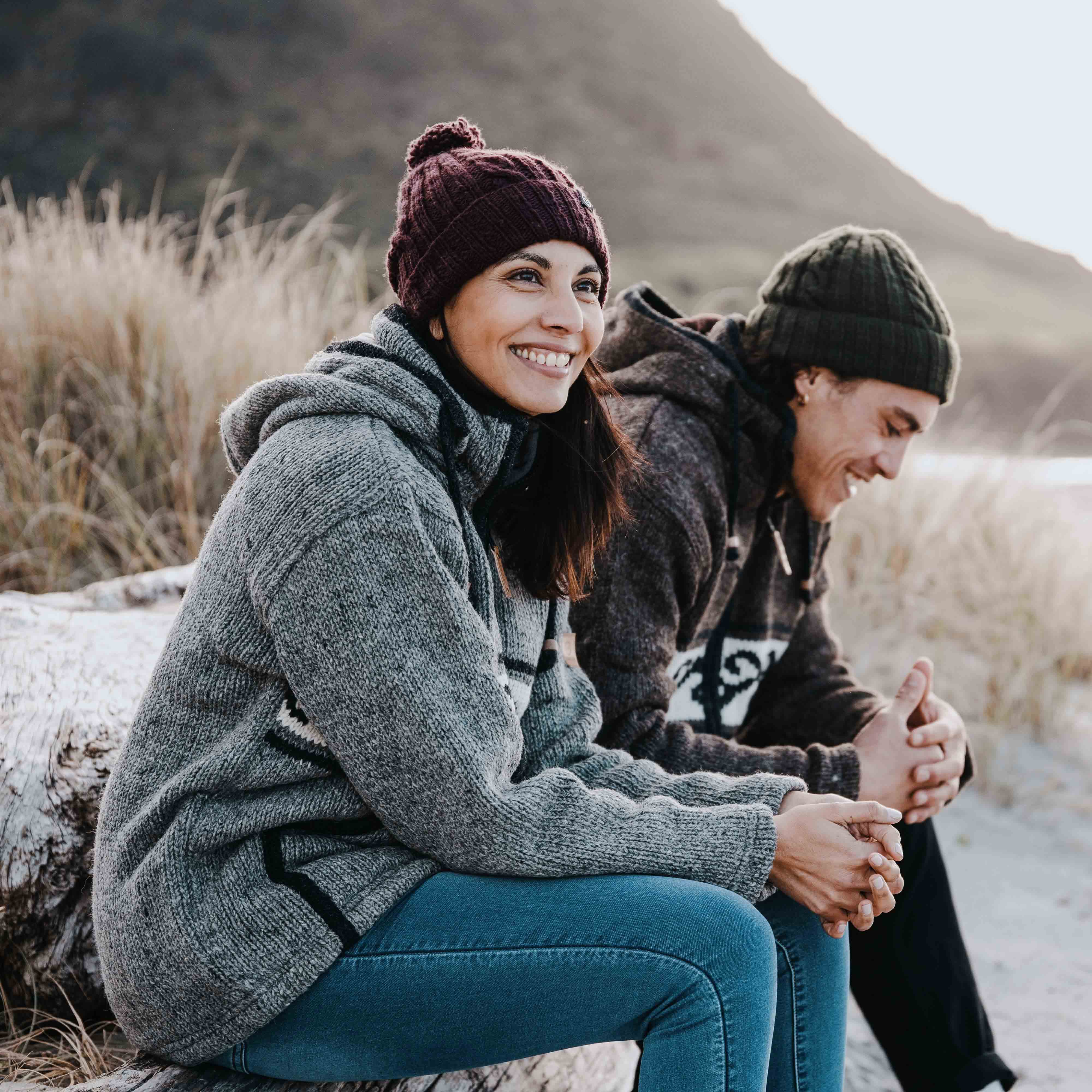 Merino Wool Ohakune Beanie - Grape - Image 6
