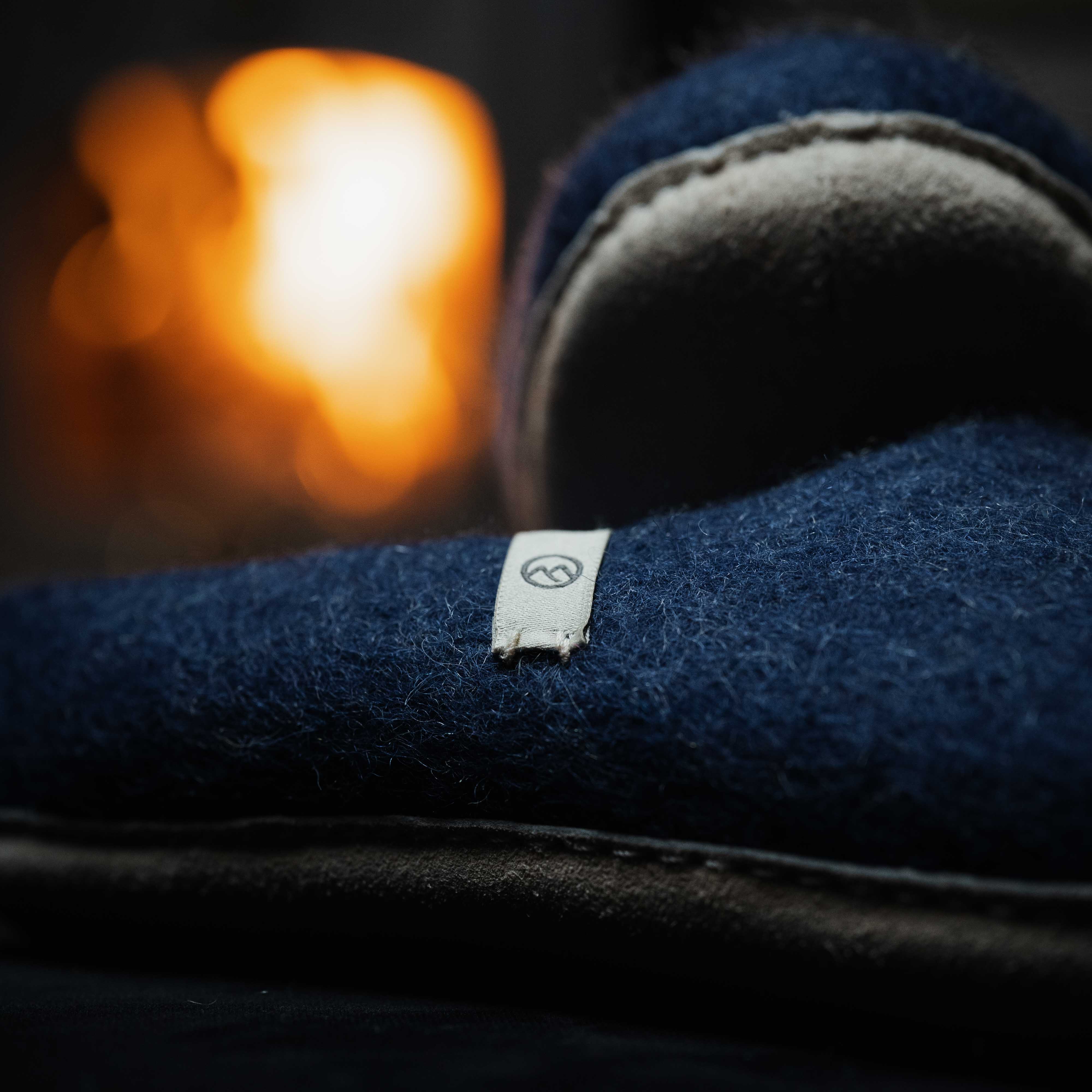 NZ Wool Slippers - Denim - Image 5