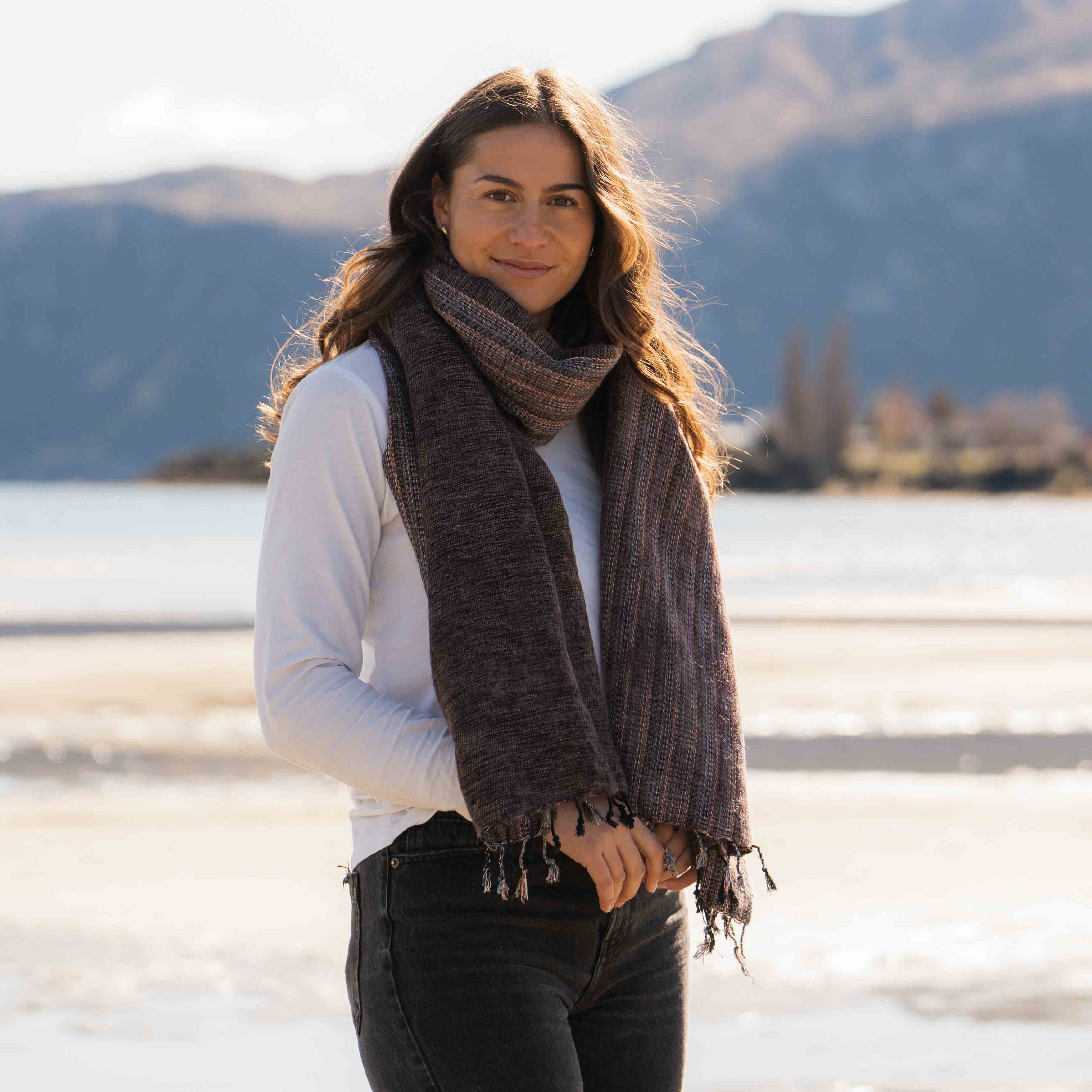 Sherpa Scarf/Shawl - Chai - Image 3