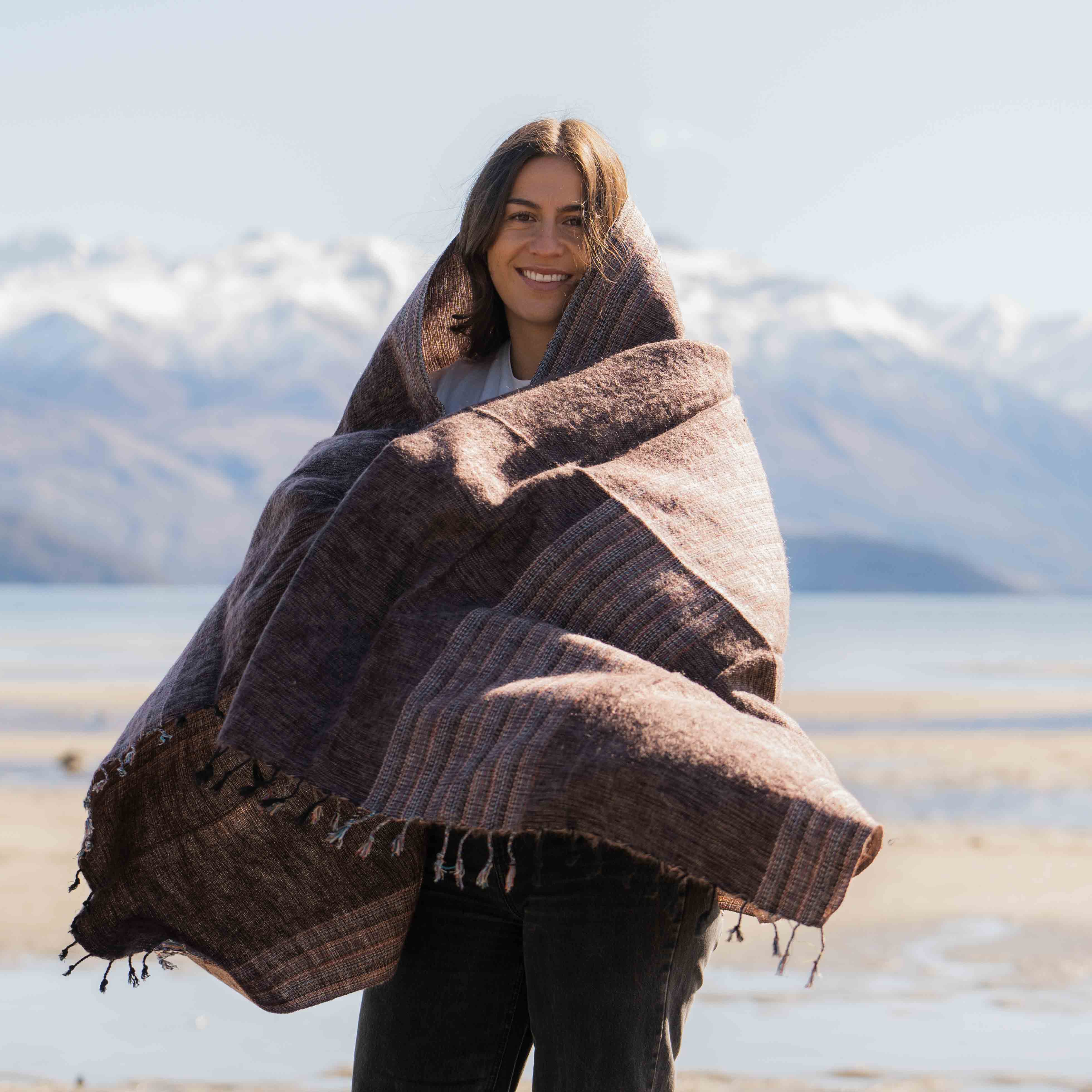 Sherpa Scarf/Shawl - Chai - Image 4