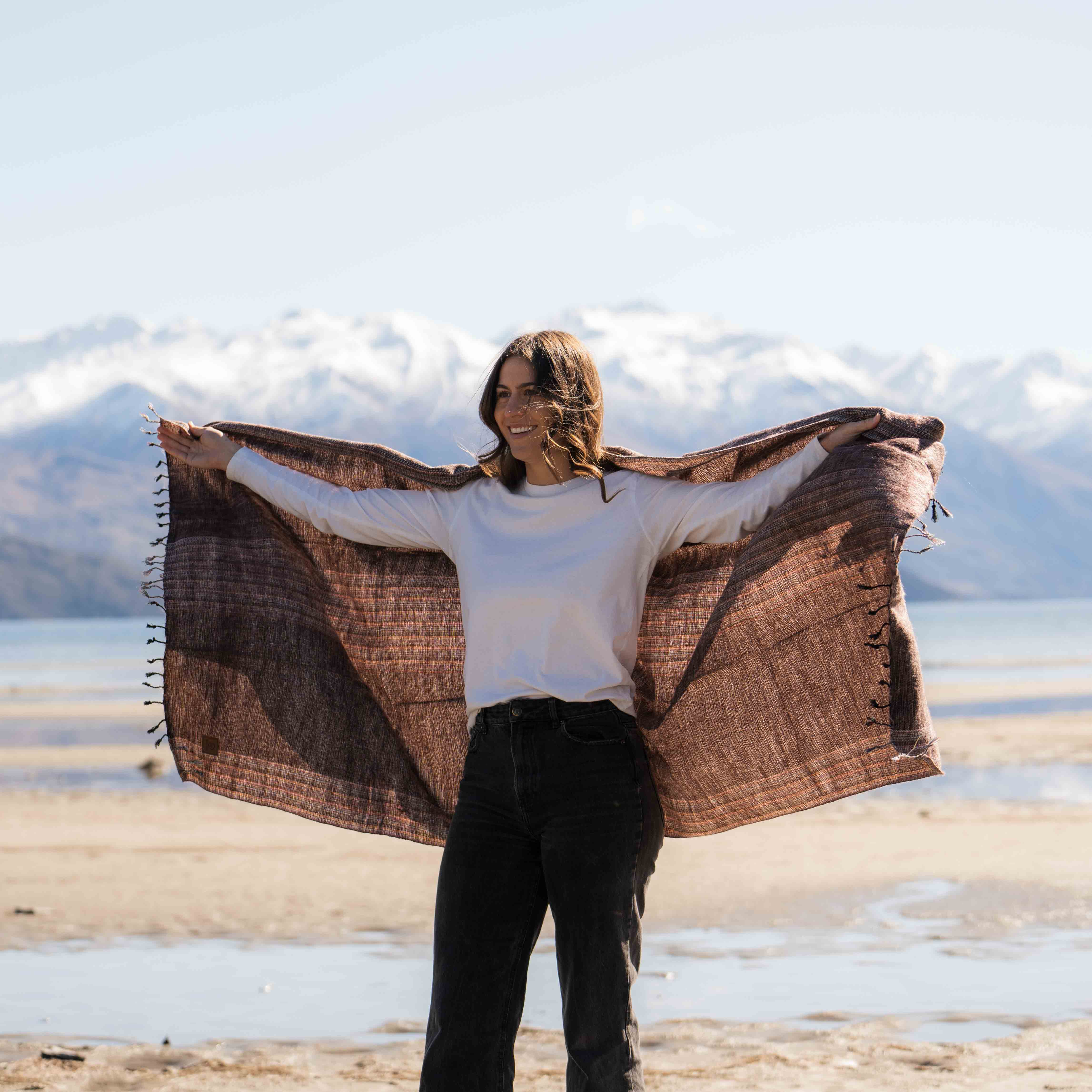 Sherpa Scarf/Shawl - Chai - Image 5