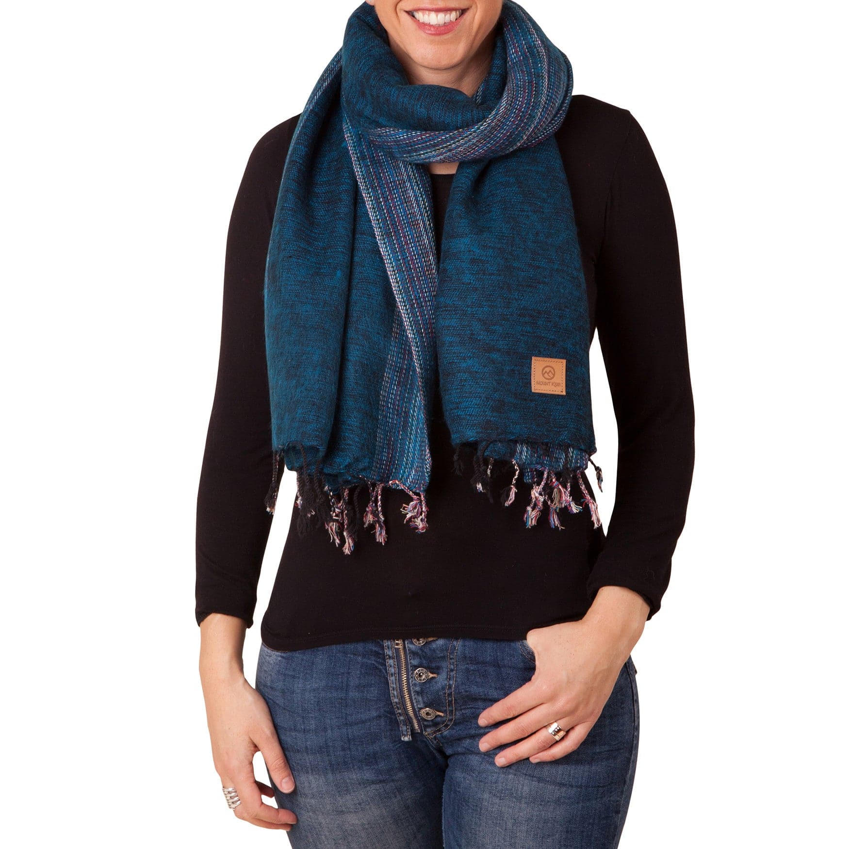 Sherpa Scarf/Shawl - Teal - Image 5