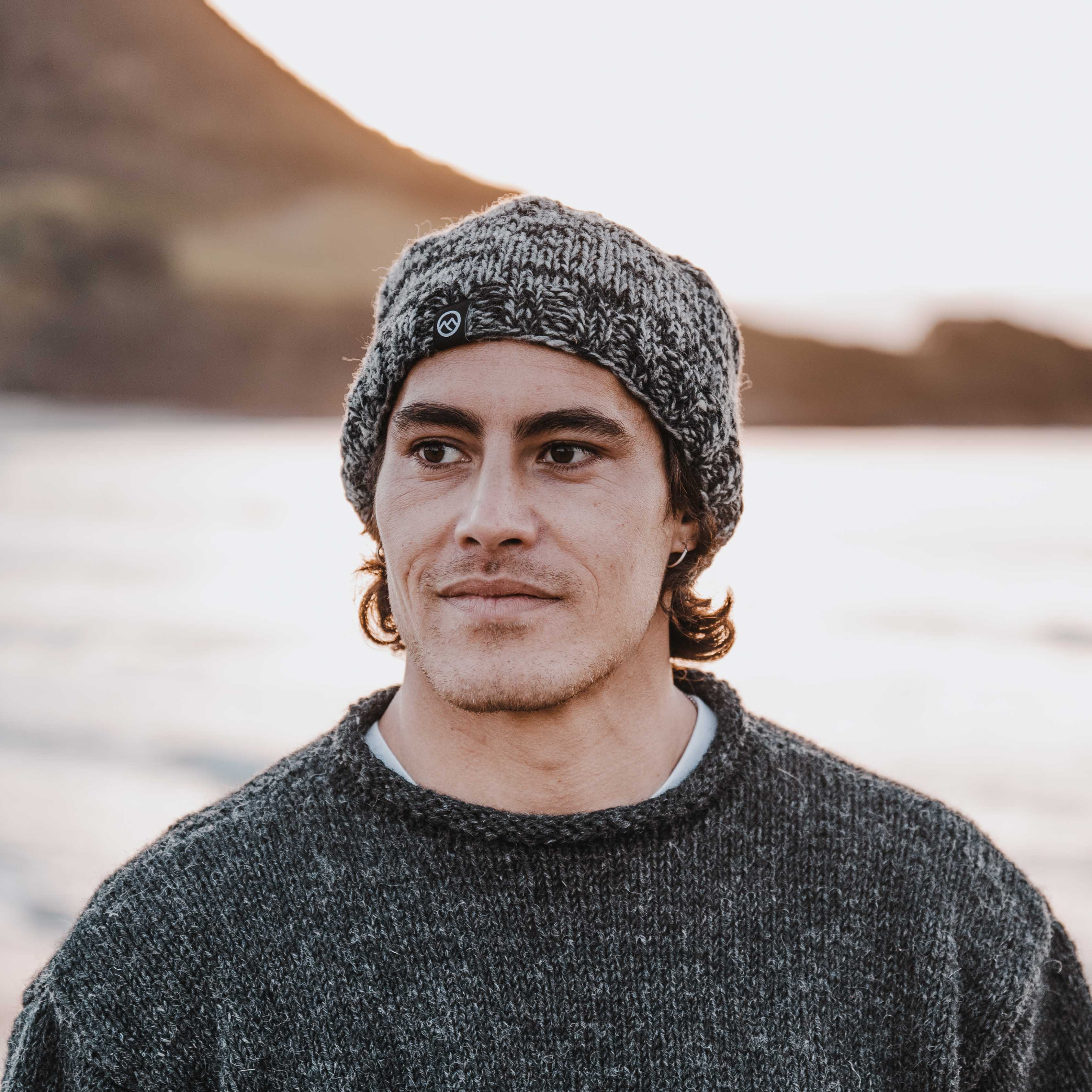Sherpa Wool Beanie - Black - Image 3