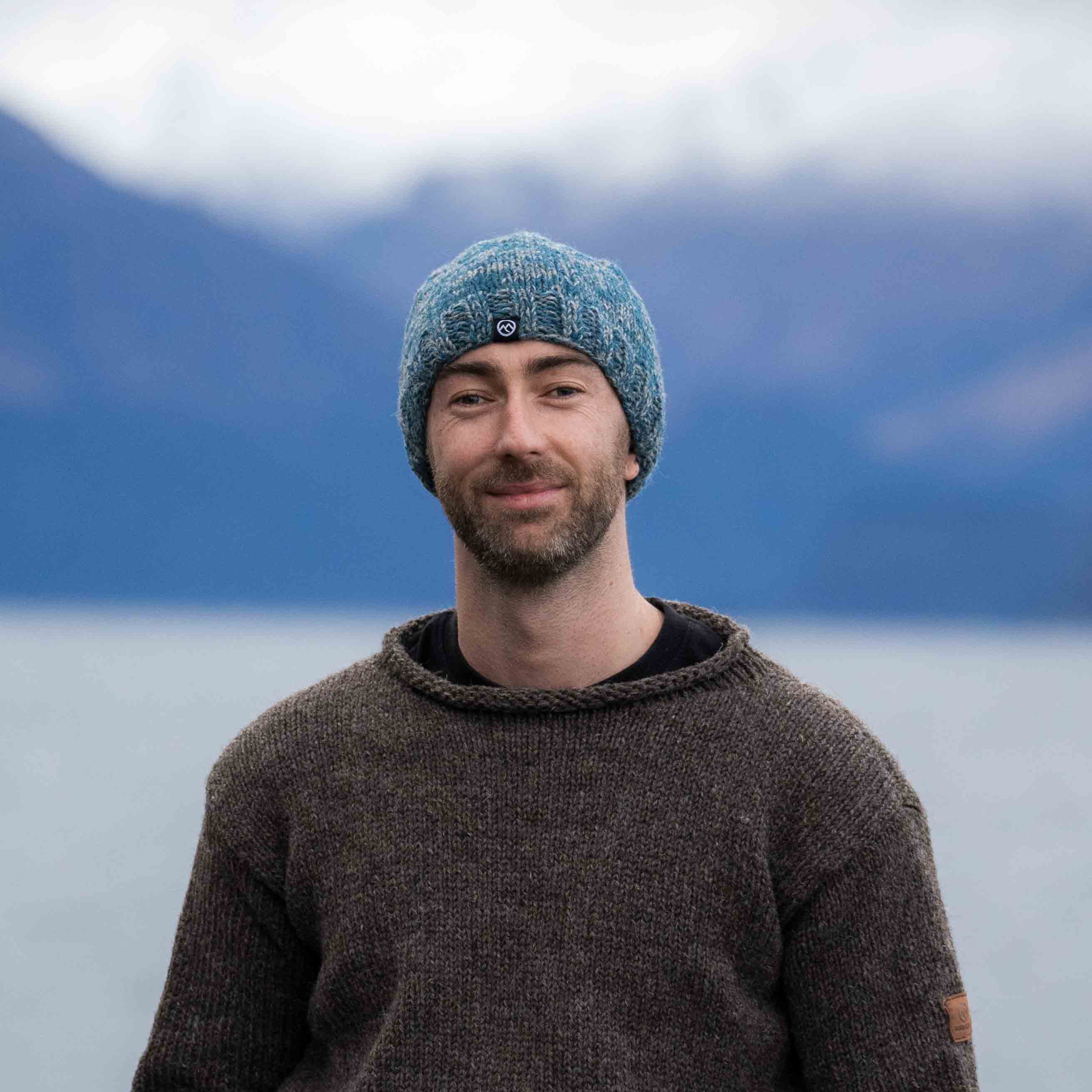Sherpa Wool Beanie - Petrol - Image 3