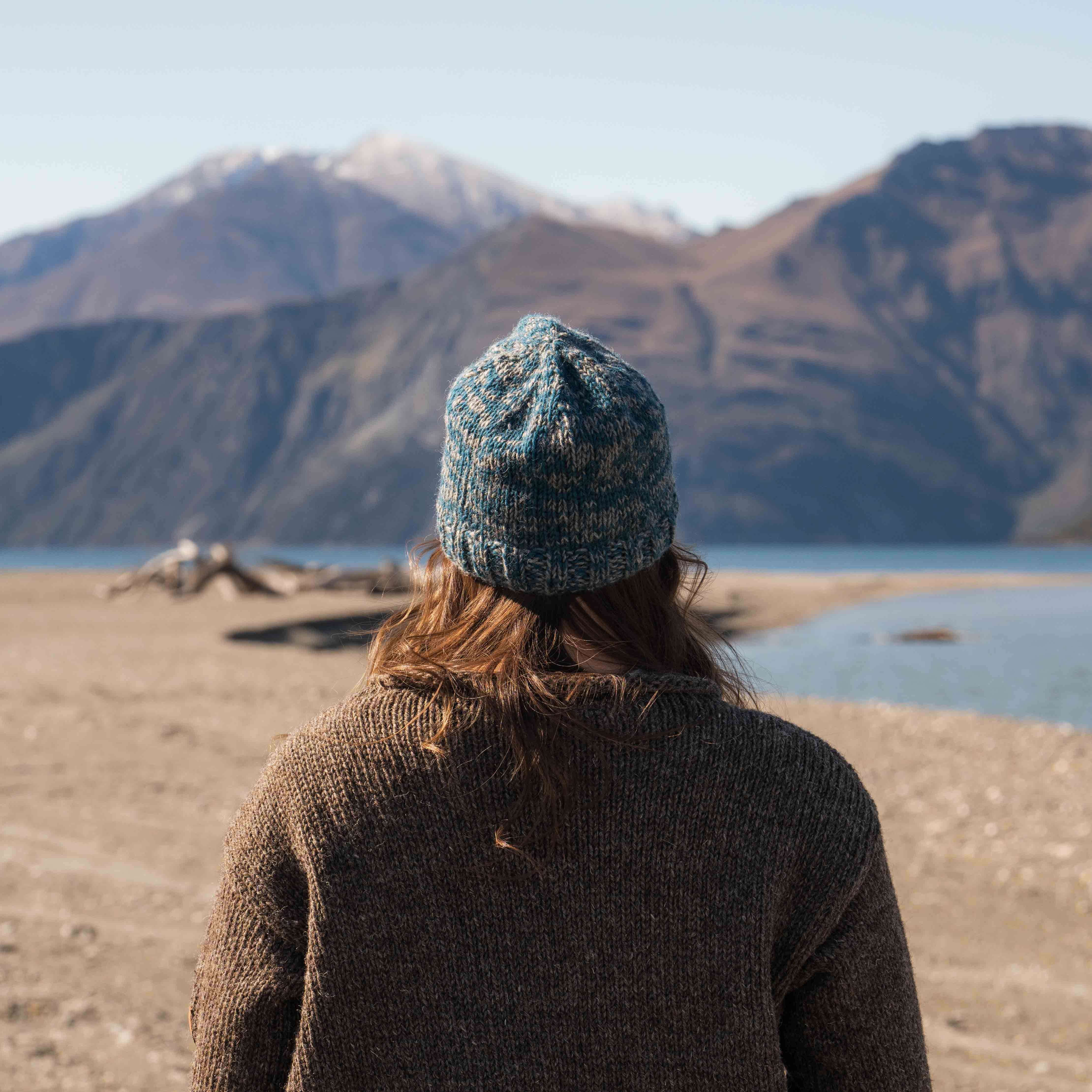 Sherpa Wool Beanie - Petrol - Image 4
