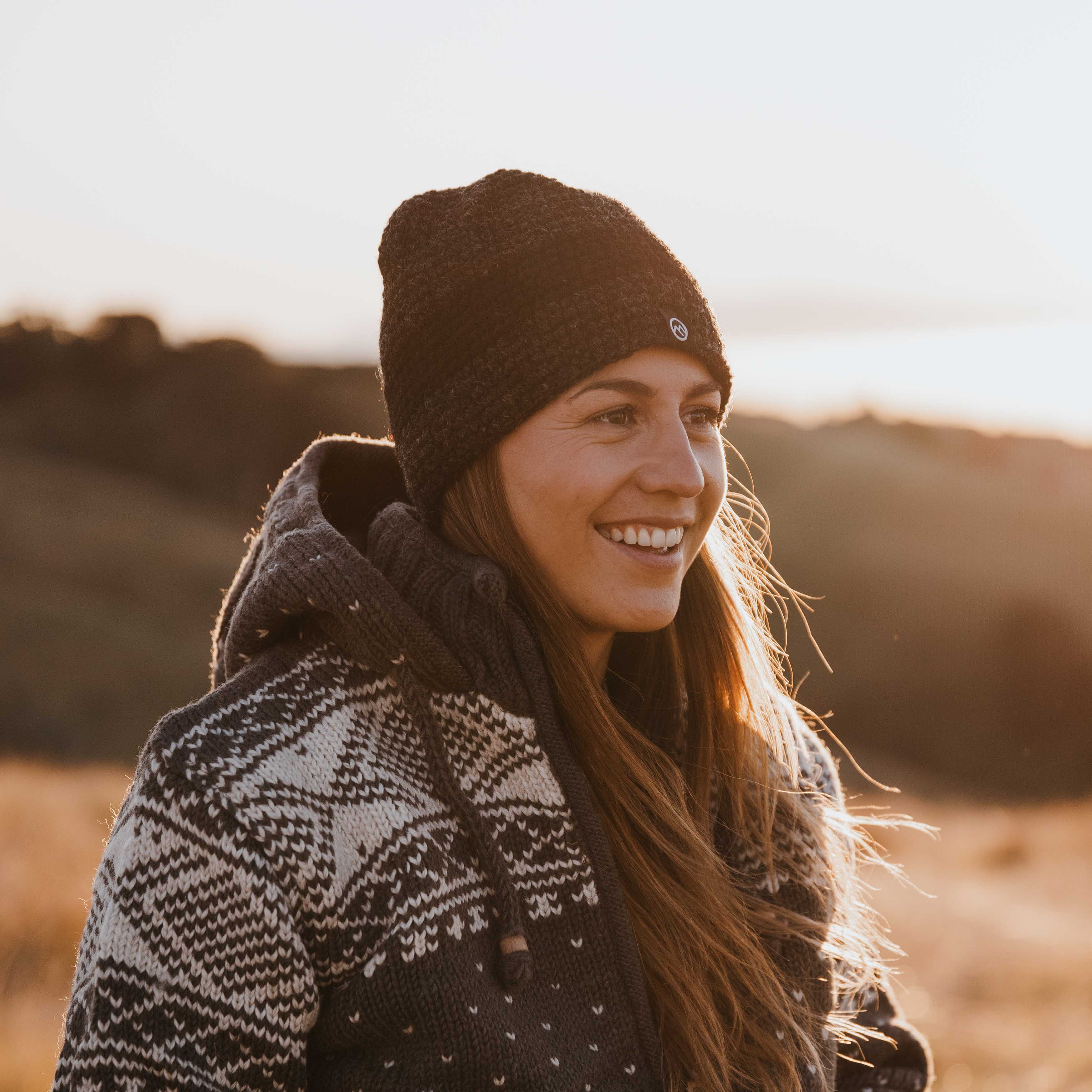 Tongariro Wool Beanie - Charcoal Black - Image 3