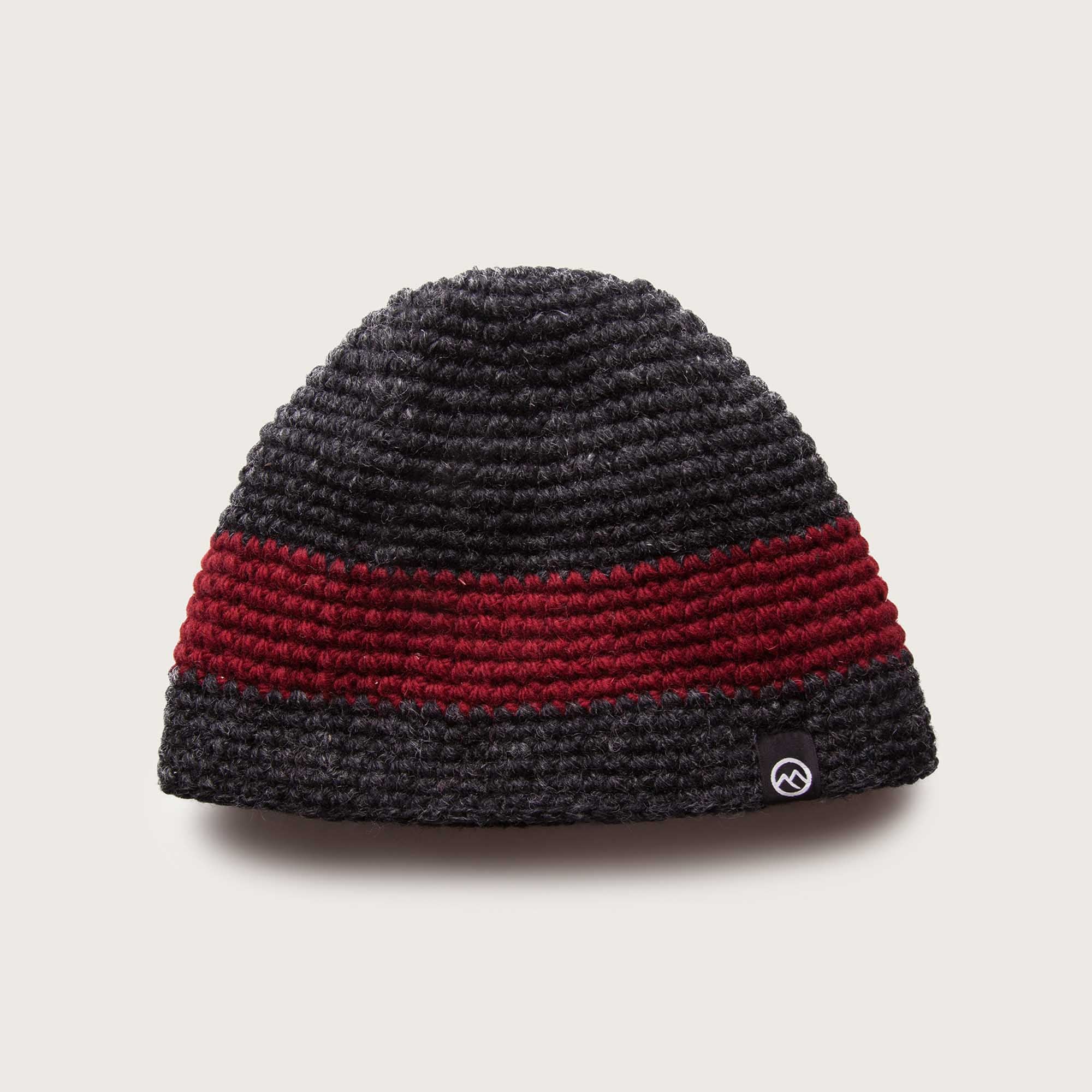 Tongariro Wool Beanie - Charcoal Red - Image 4