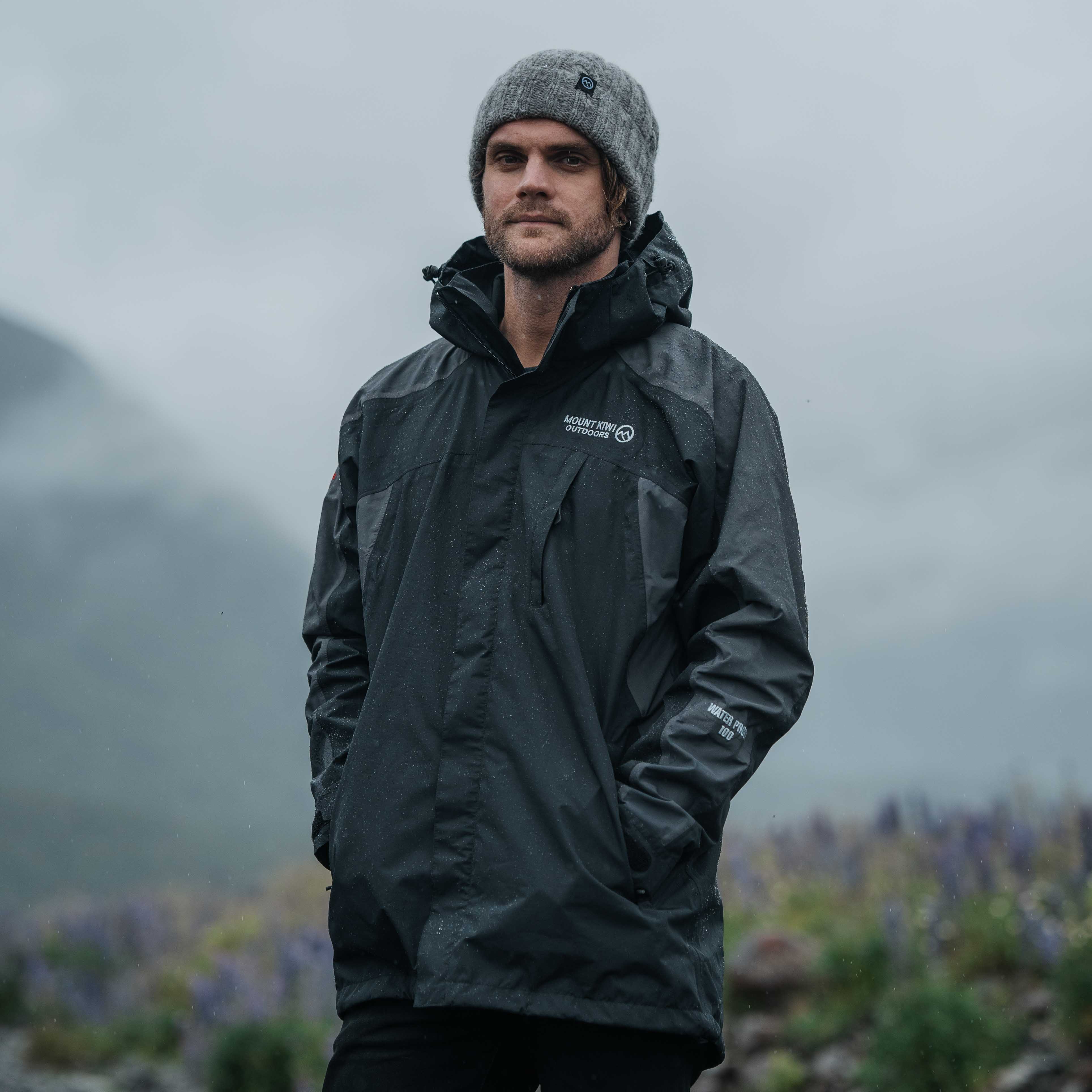 Ventura Waterproof Rain Jacket - Men Black Grey - Image 3