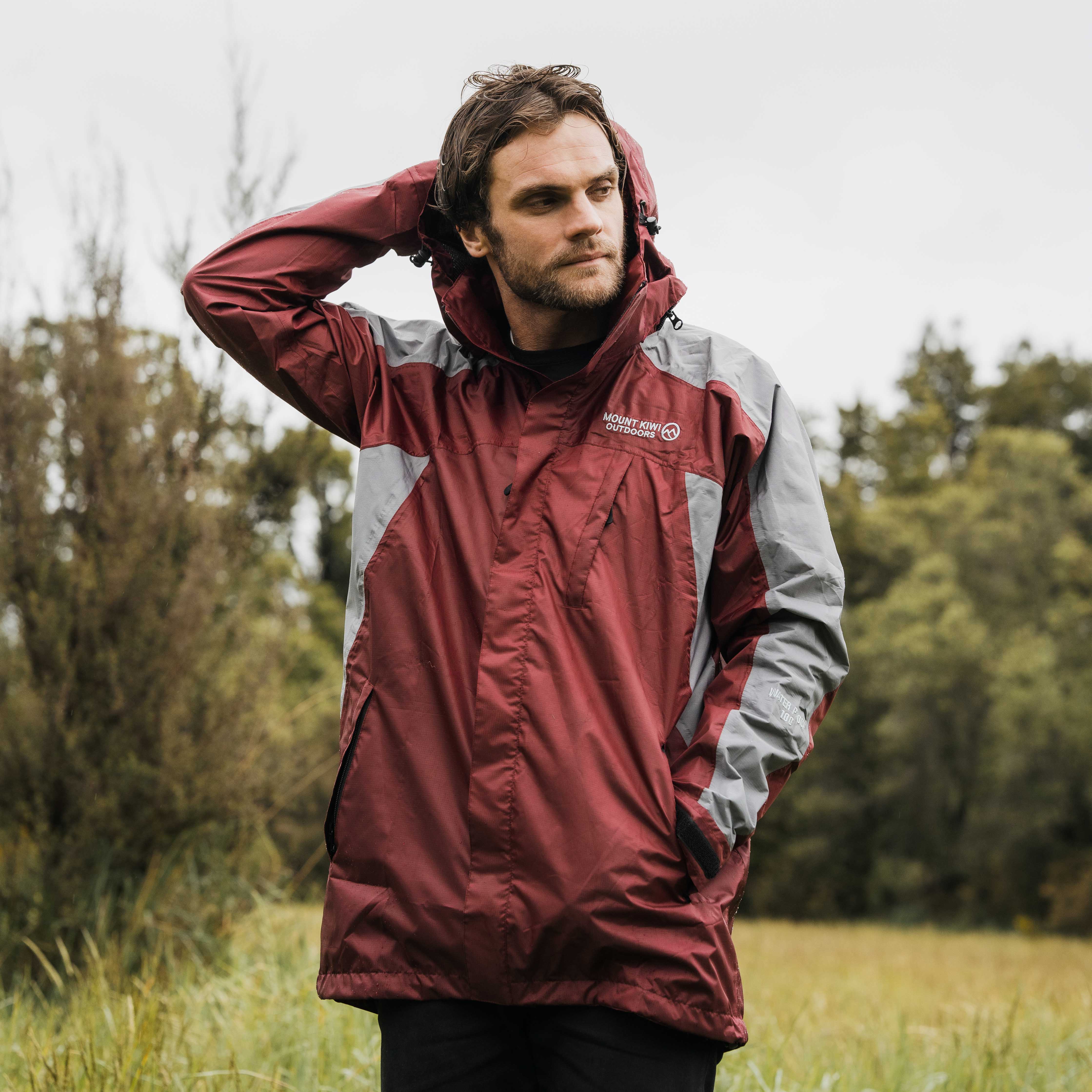Ventura Waterproof Rain Jacket - Men Red - Image 6
