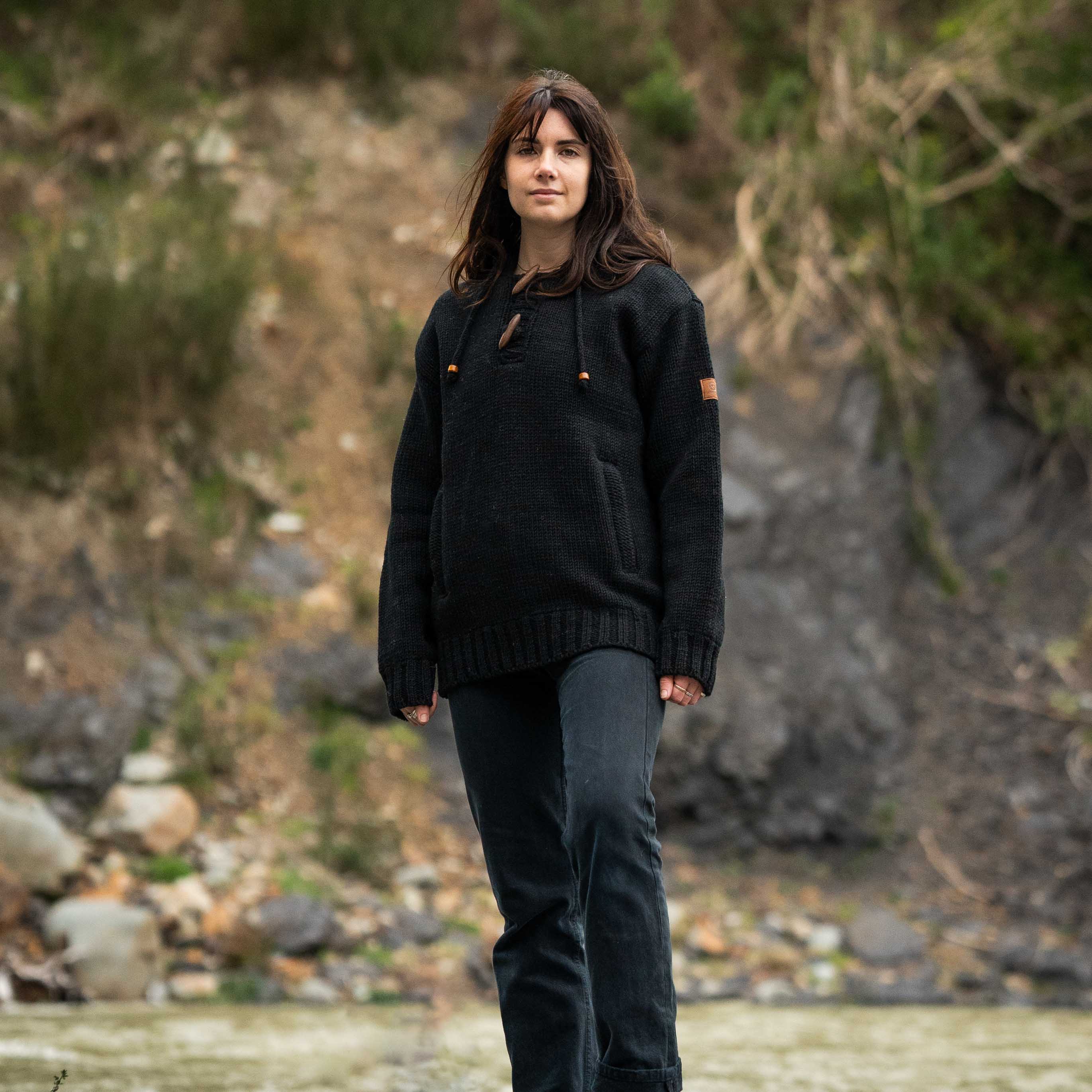 Women's Coastal NZ Wool Jersey - Black - Image 5