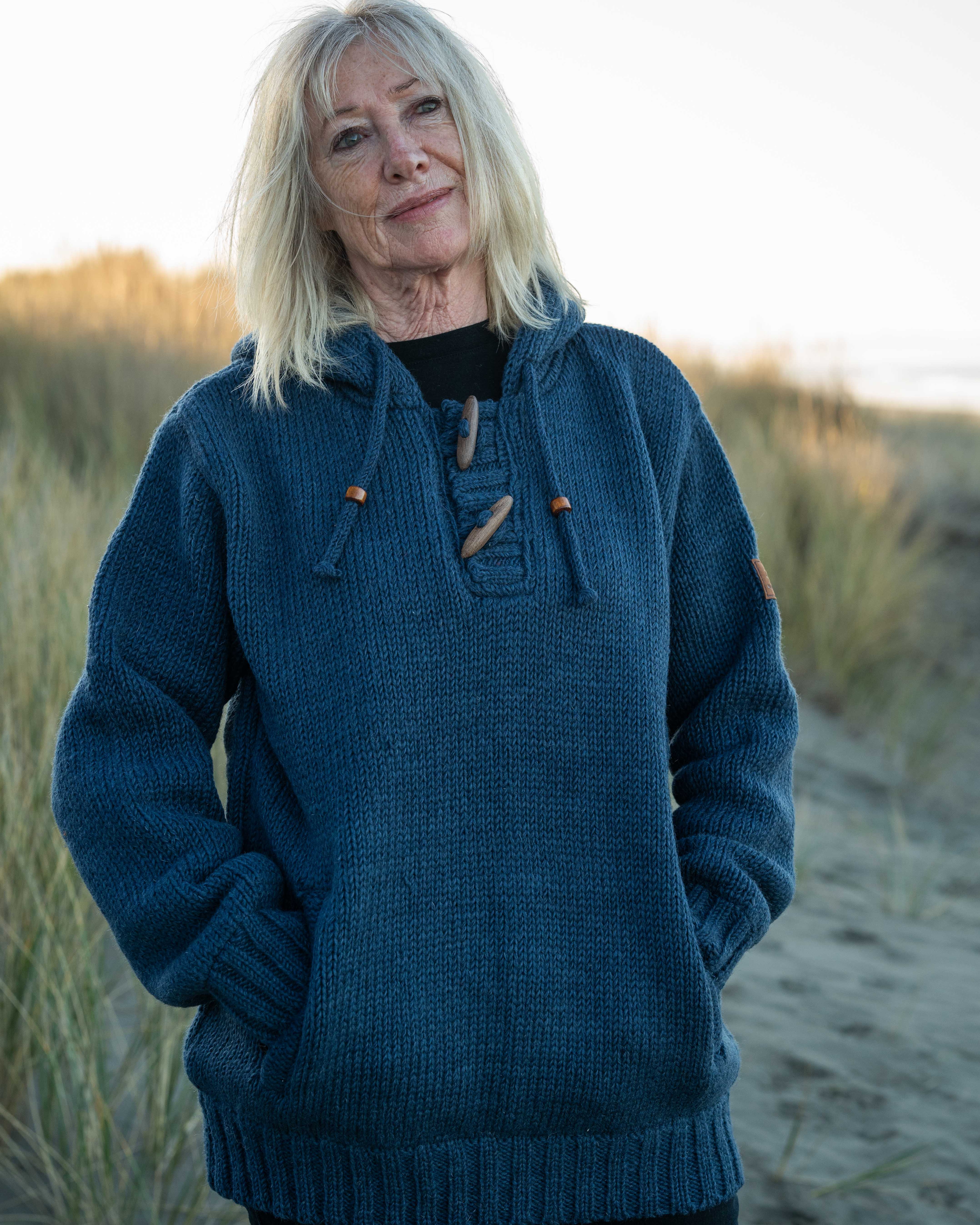Women's Coastal NZ Wool Jersey - Denim - Image 3