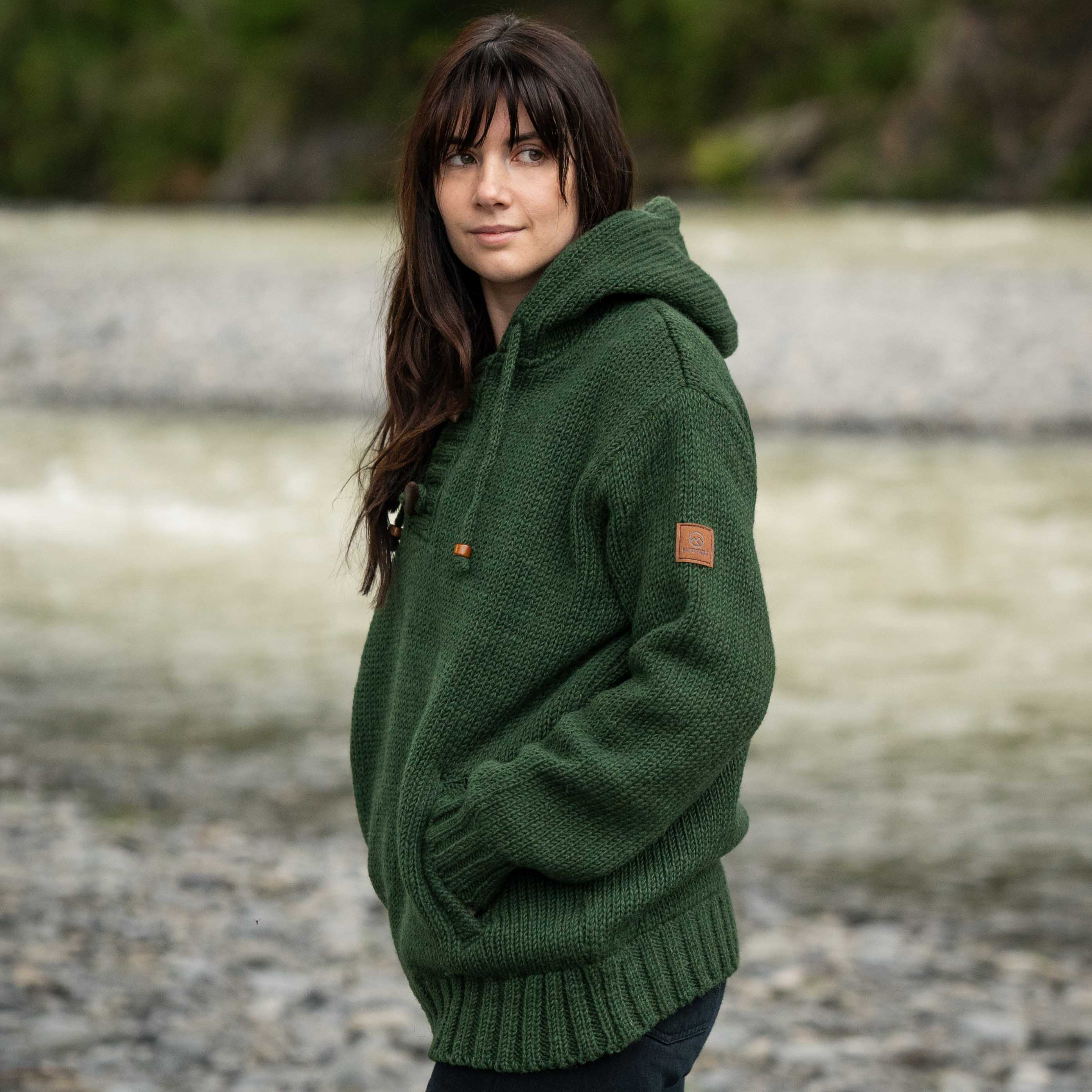 Women's Coastal NZ Wool Jersey - Forest - Image 5