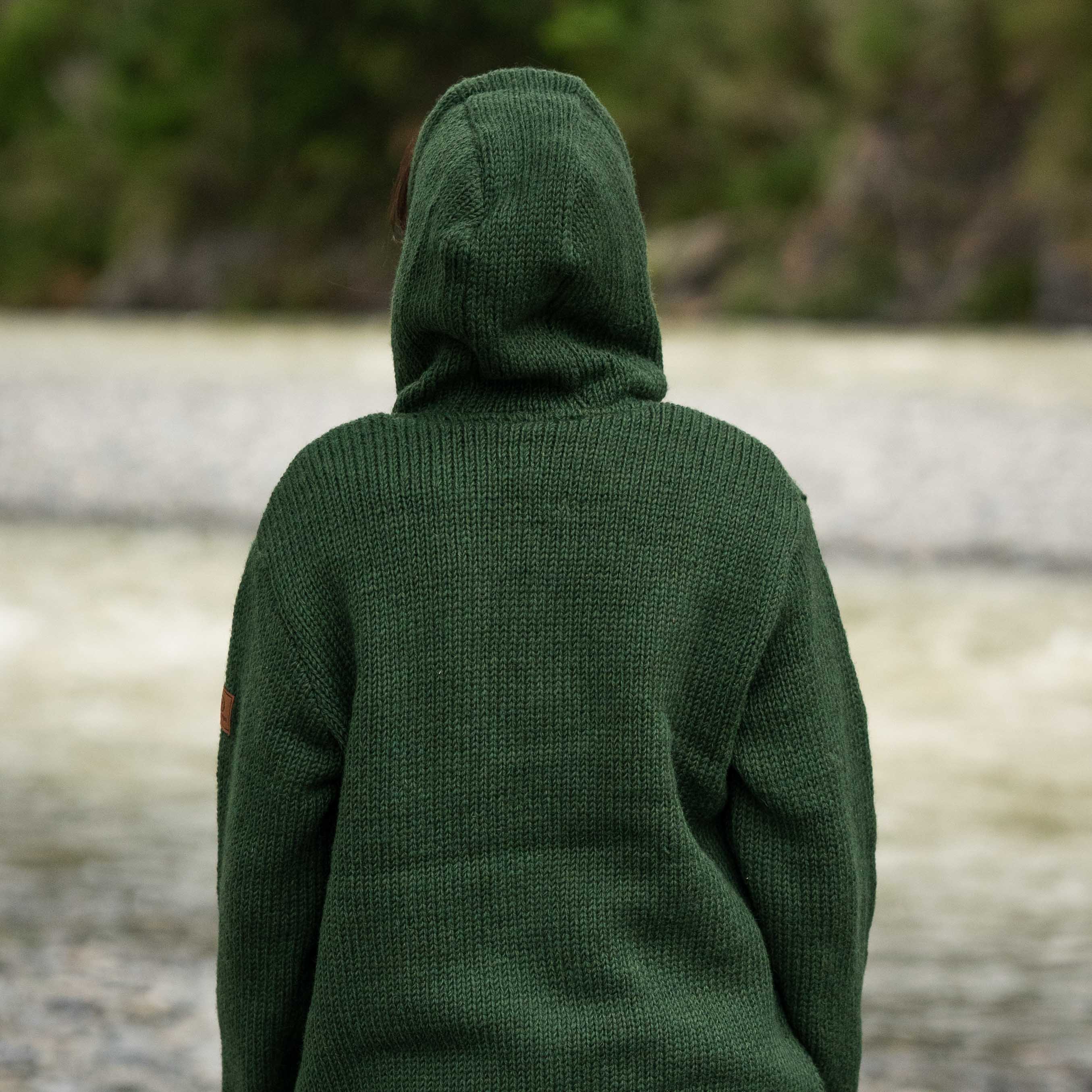 Women's Coastal NZ Wool Jersey - Forest - Image 6