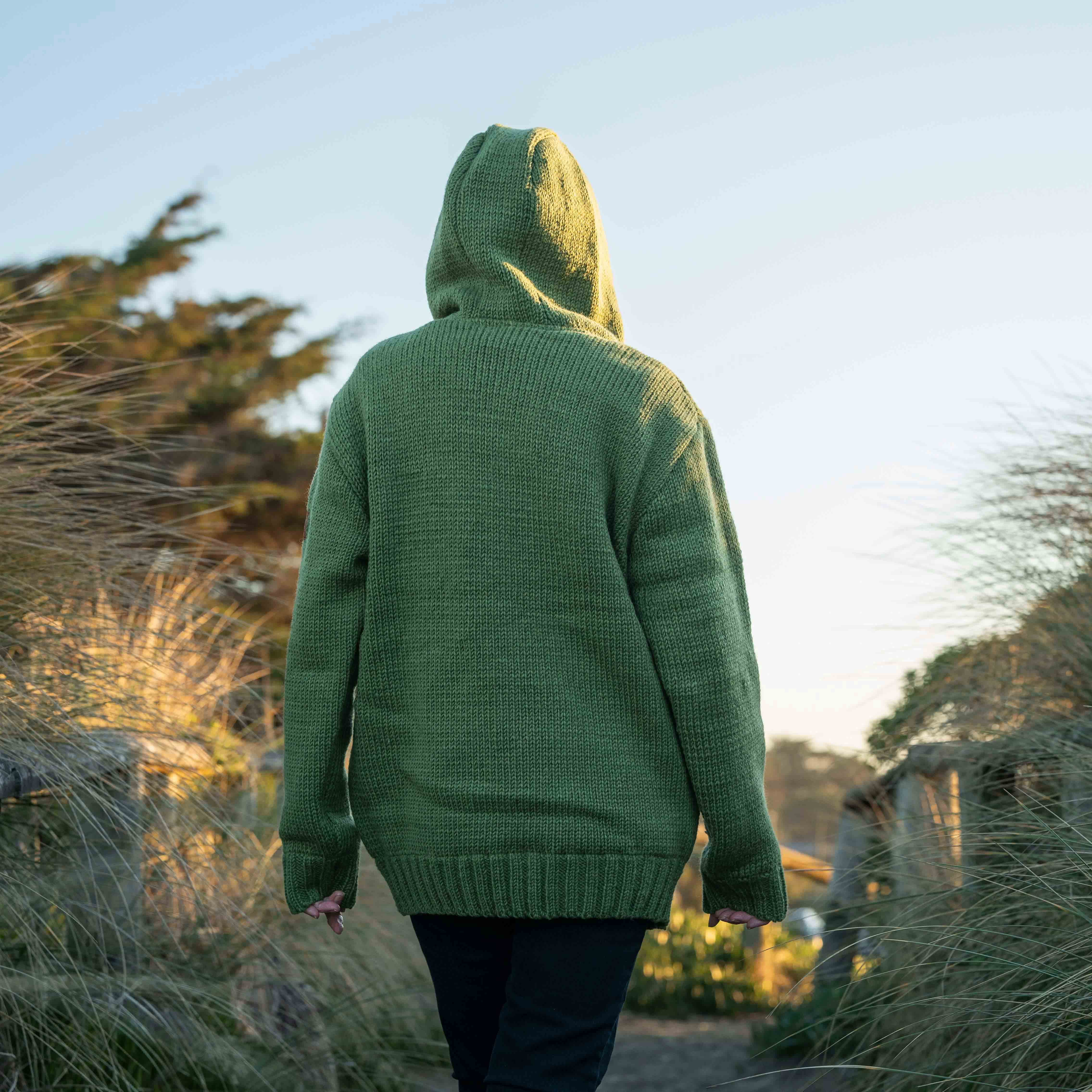 Women's Coastal NZ Wool Jersey - Olive - Image 3