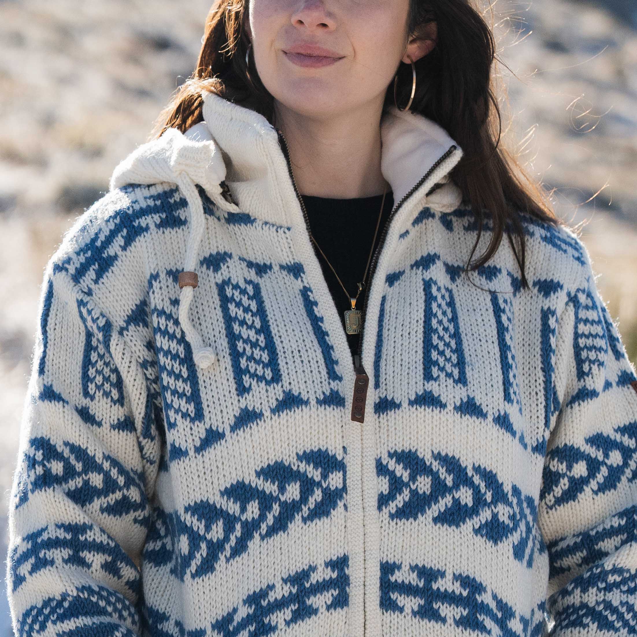 Womens Fiordland NZ Wool Jacket - Image 2