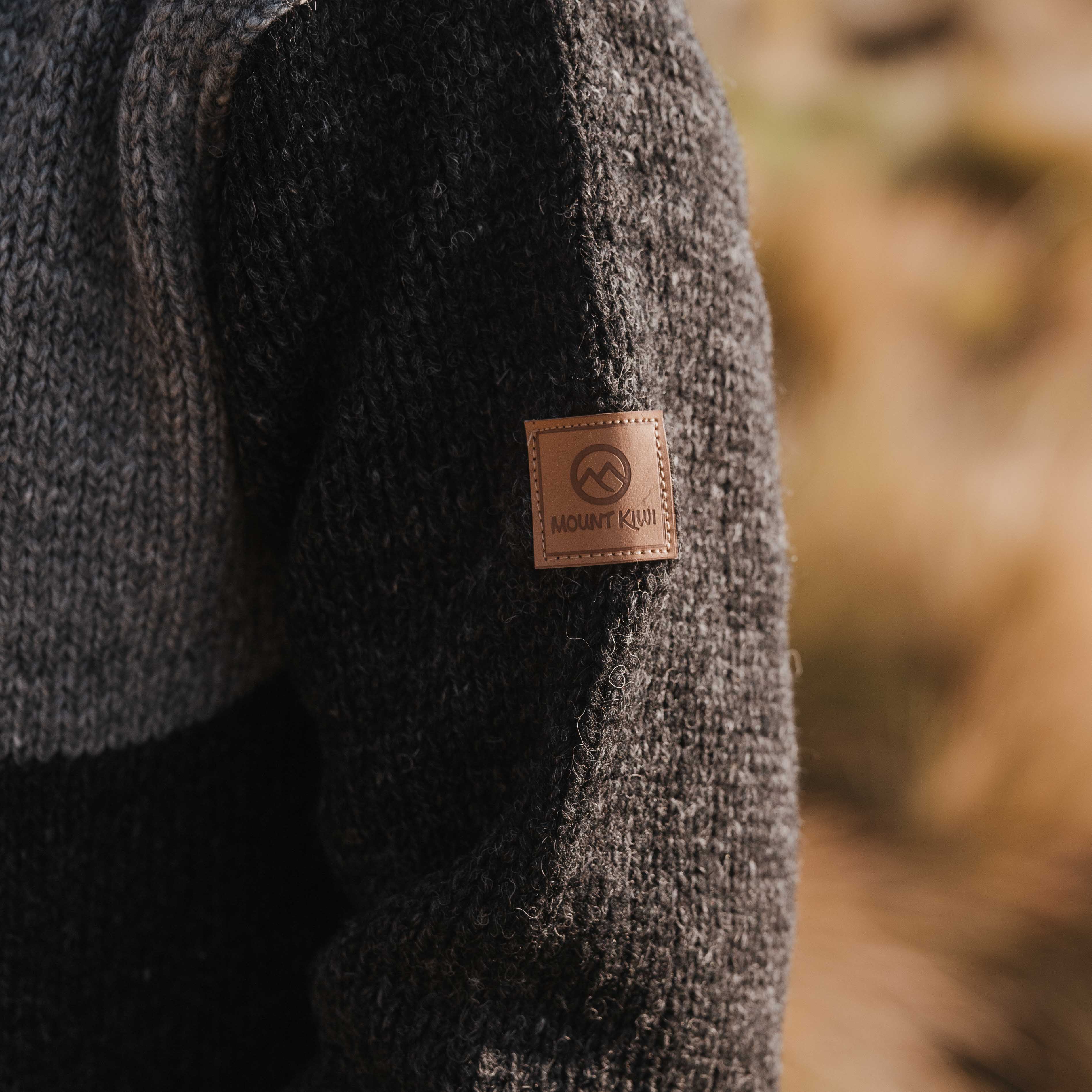 Womens Station Half Zip NZ Wool Jersey - Charcoal Grey - Image 3